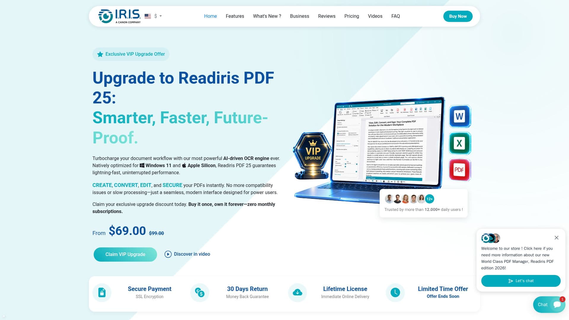 Readiris PDF Upgrade 2026 screenshot