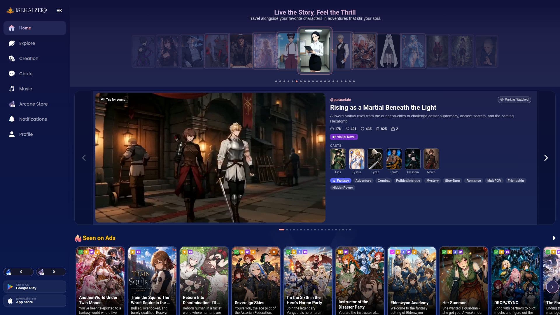 ISEKAI Zero - Jeu de rôle et d'histoire AI screenshot