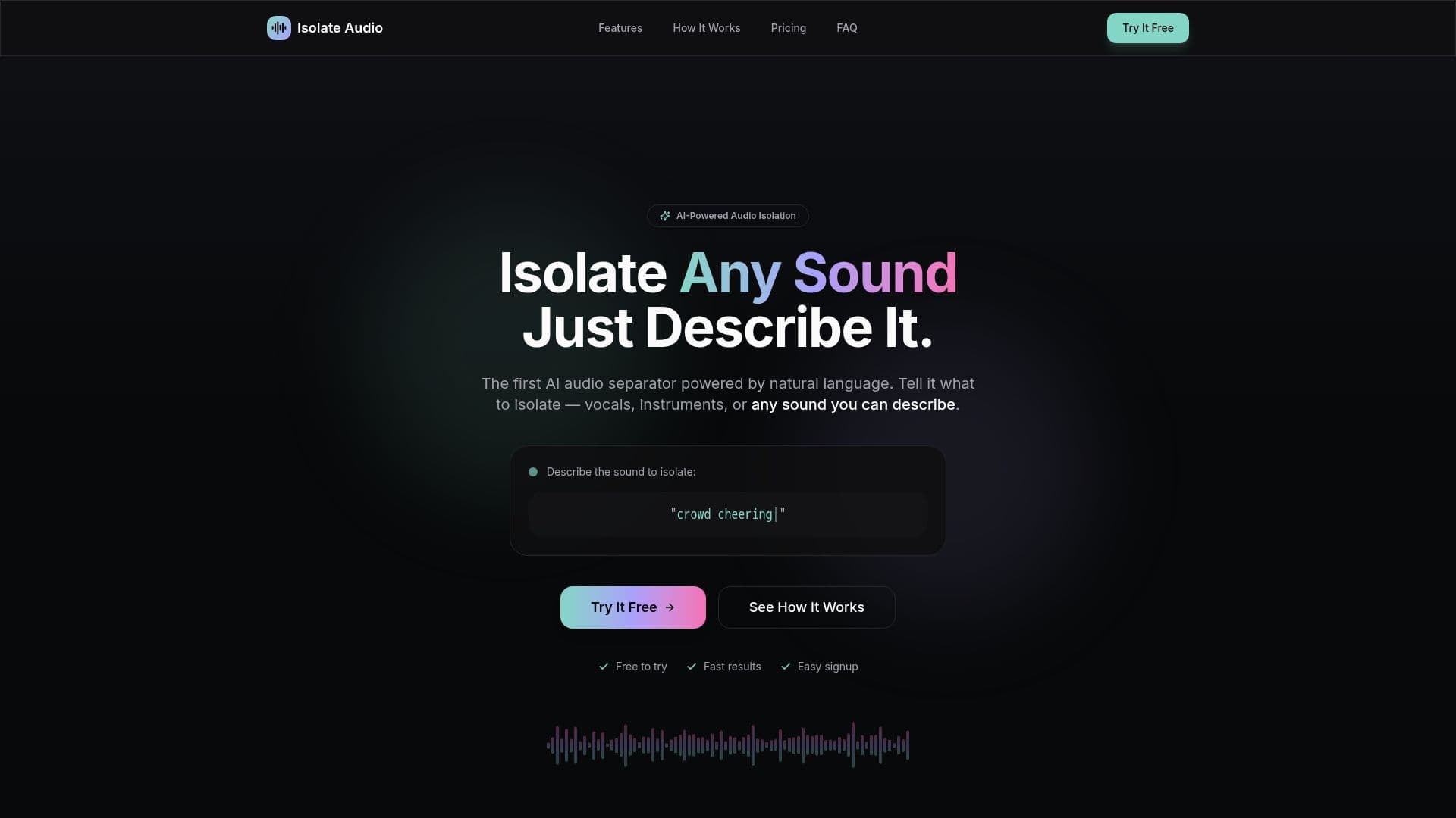 Isolate Audio - AI Sound Separator screenshot