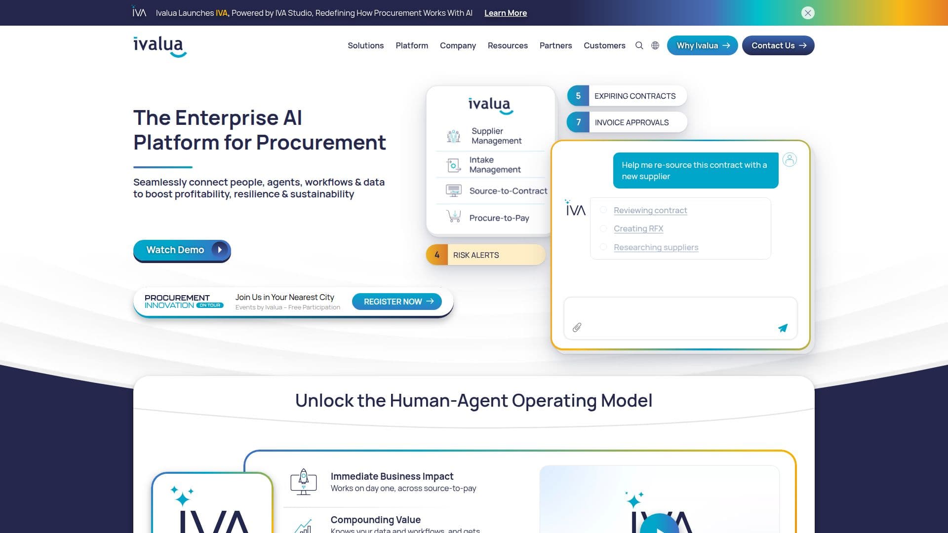 Ivalua Procurement Software screenshot