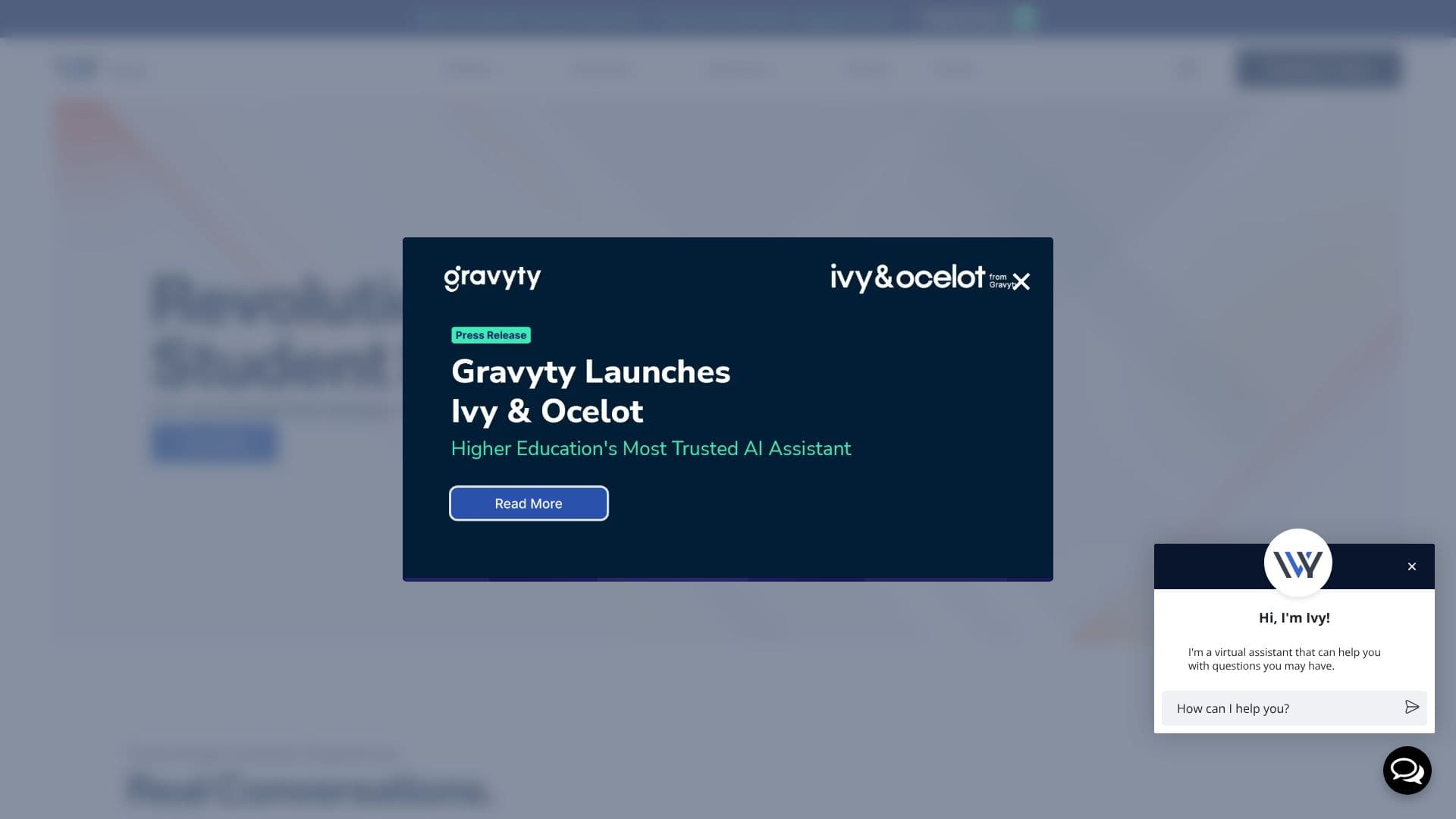Ivy.ai Generative Chatbots screenshot