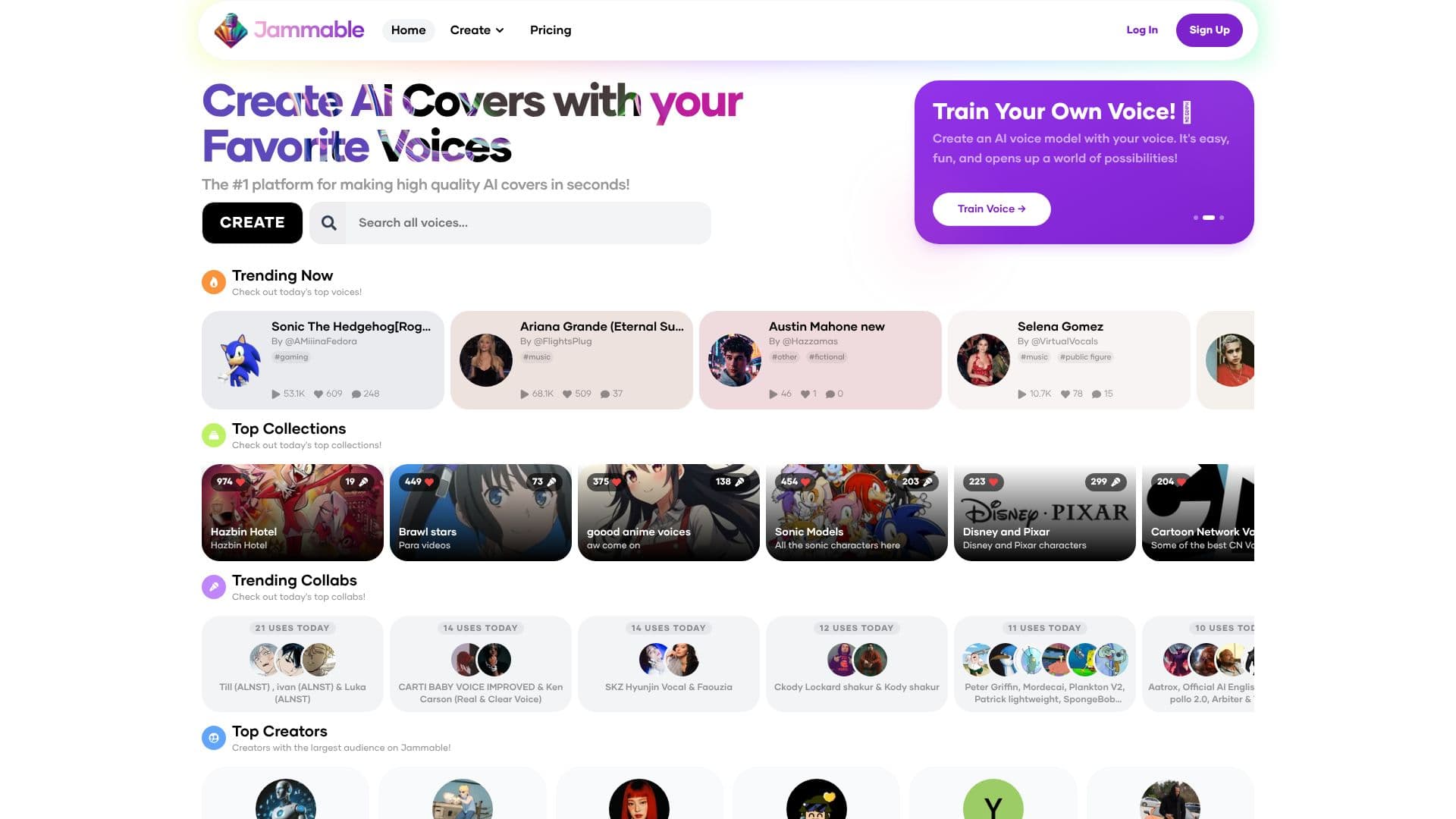 Captura de pantalla de Jammable AI Covers