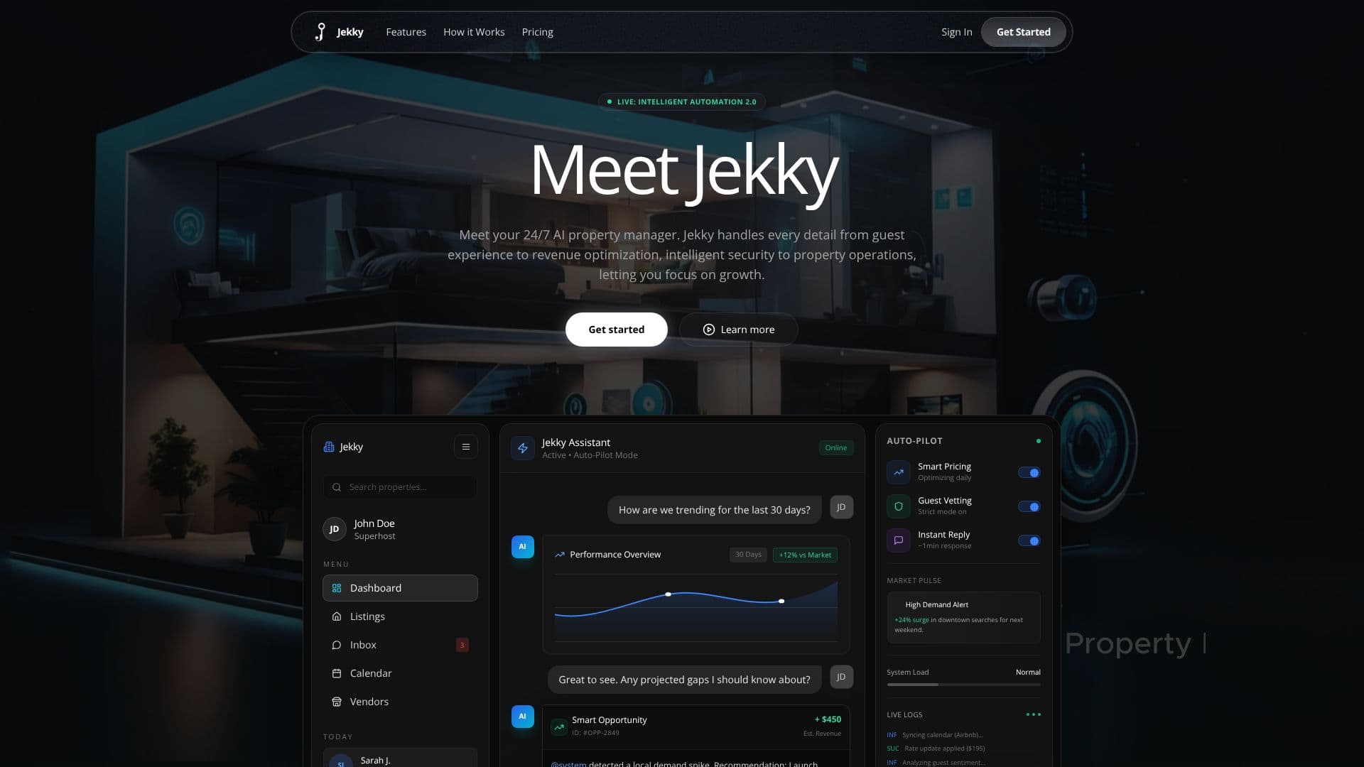 لقطة شاشة لـ Jekky AI | مدير عقارات بالذكاء الاصطناعي على مدار الساعة