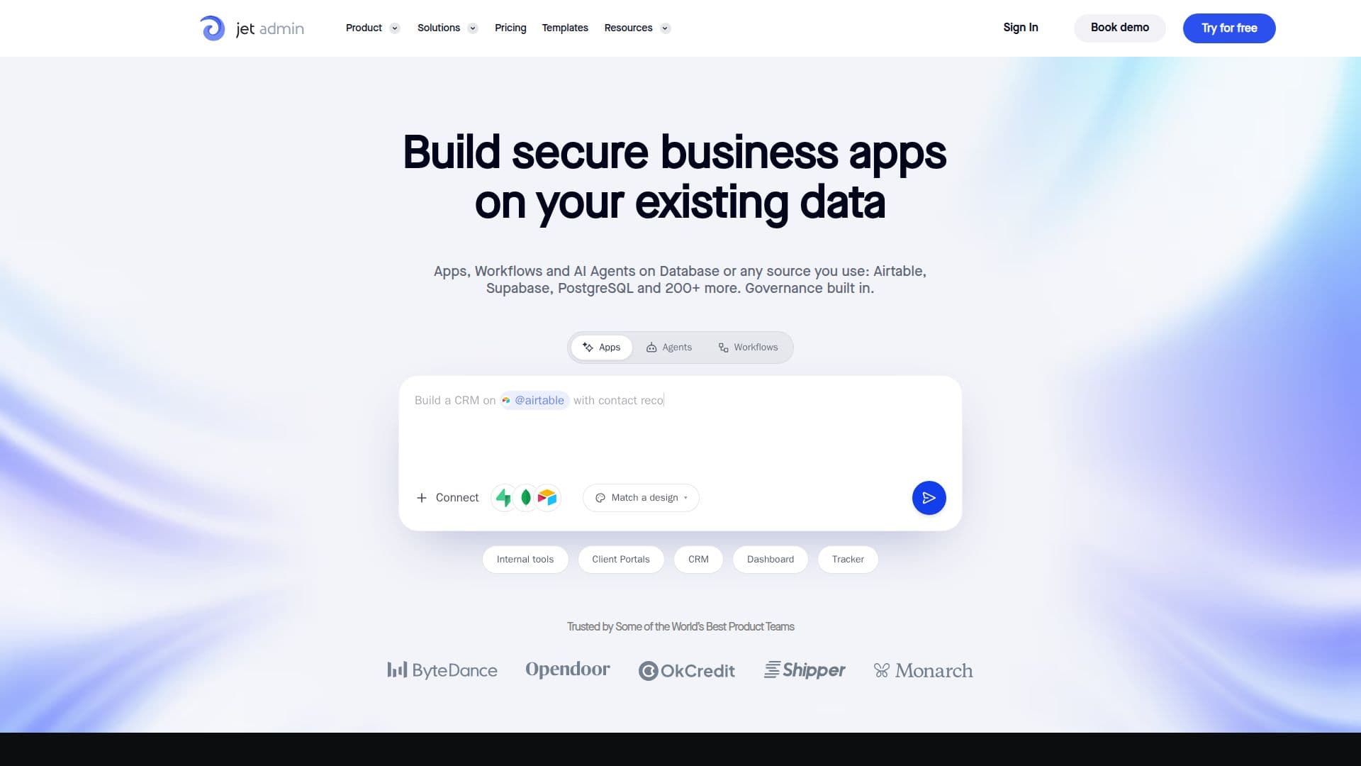 Jet Admin screenshot