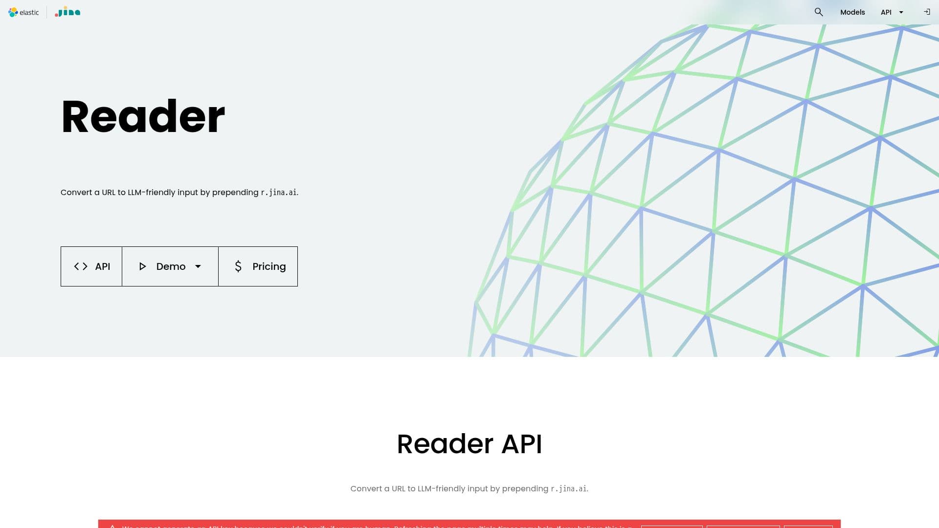Reader API - Jina AI screenshot