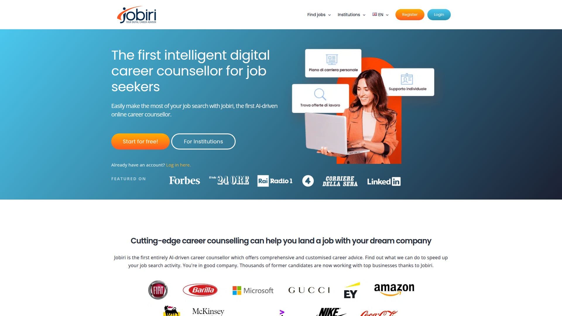 Jobiri, AI 경력 컨설턴트 screenshot