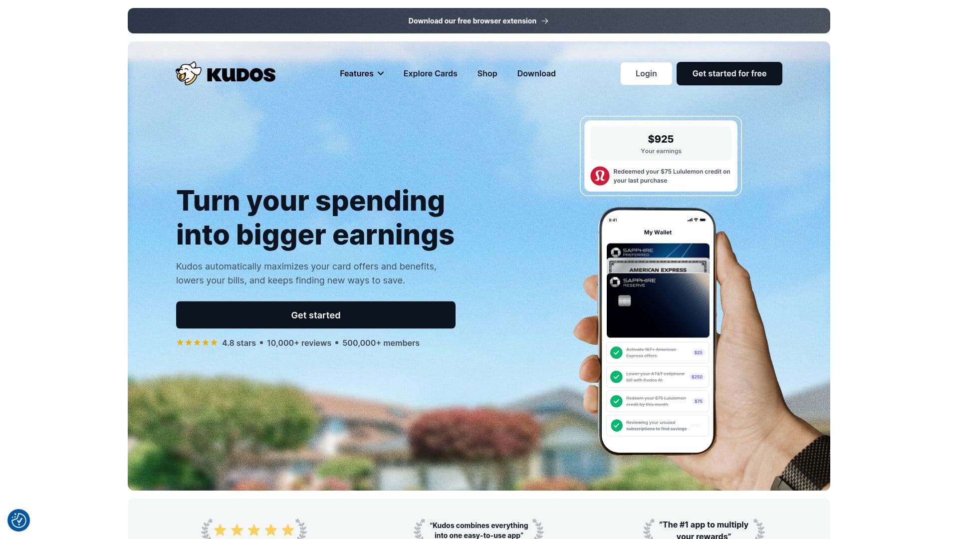 Kudos screenshot