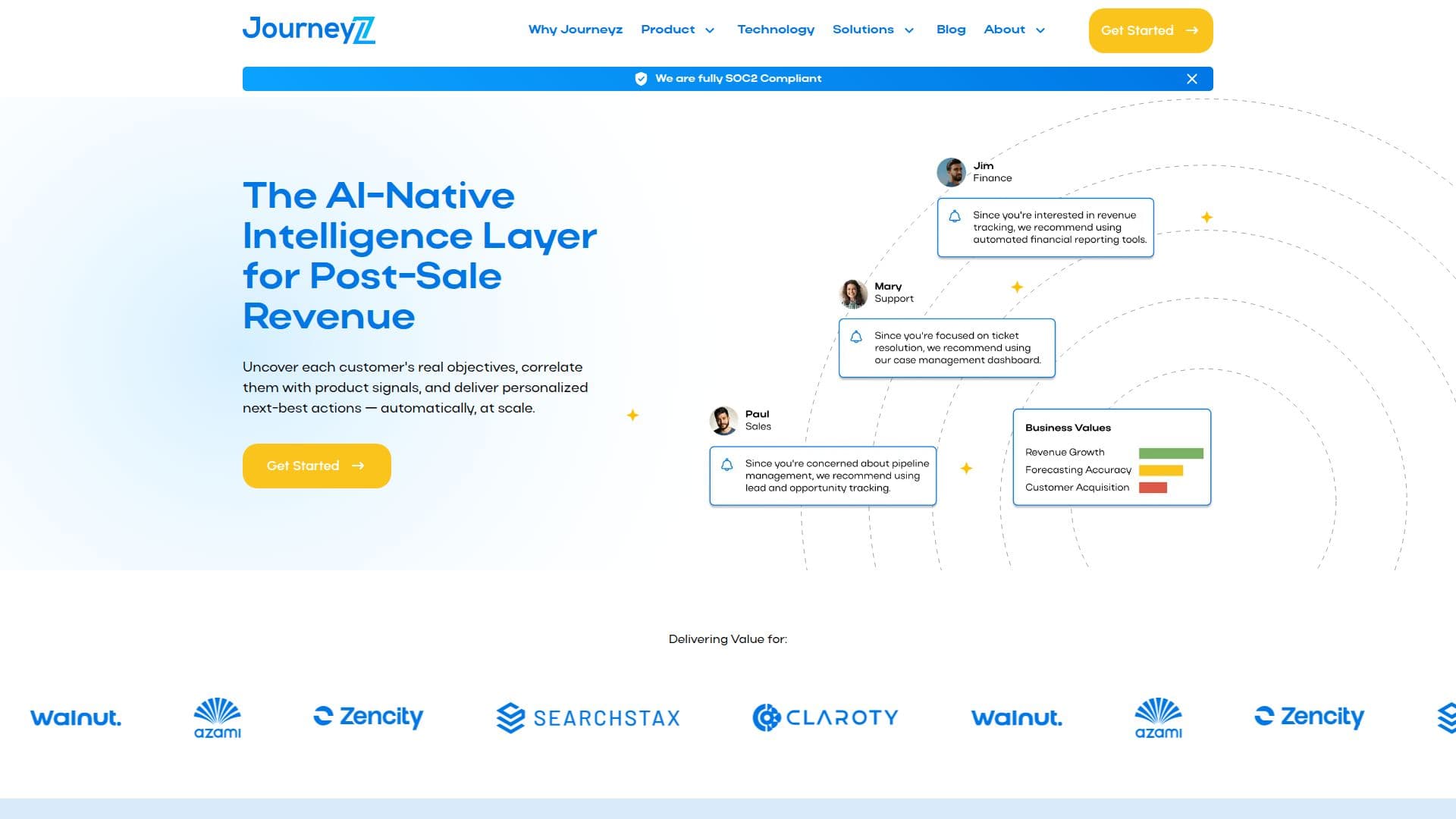 Journeyz Customer Value Platform screenshot