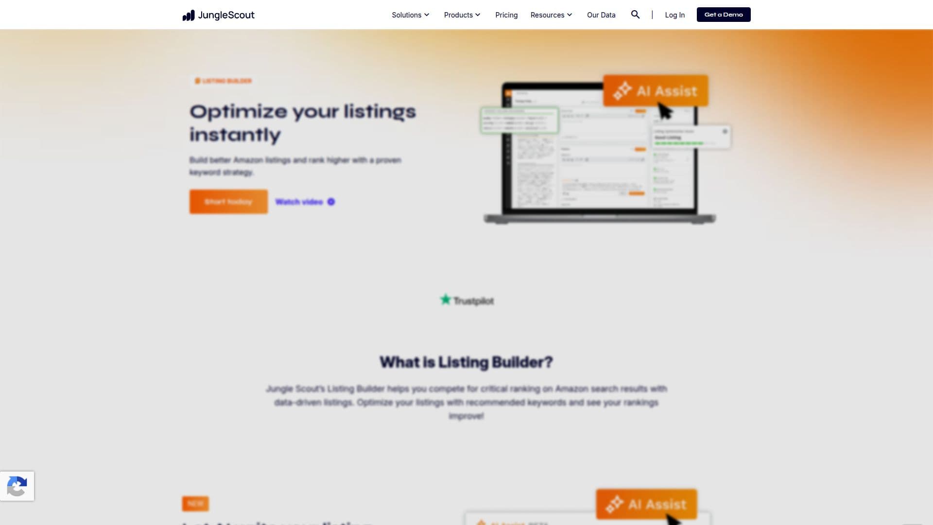 Tangkapan layar Jungle Scout Listing Builder