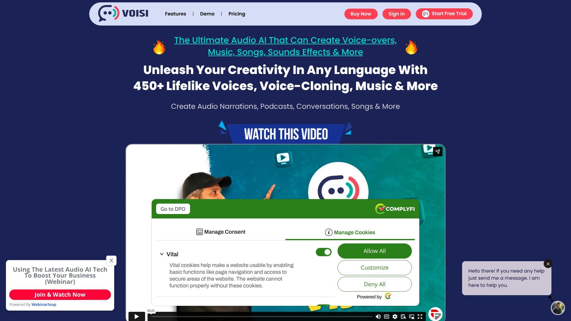 Tangkapan layar Voisi - Toolkit Audio dan Bahasa AI