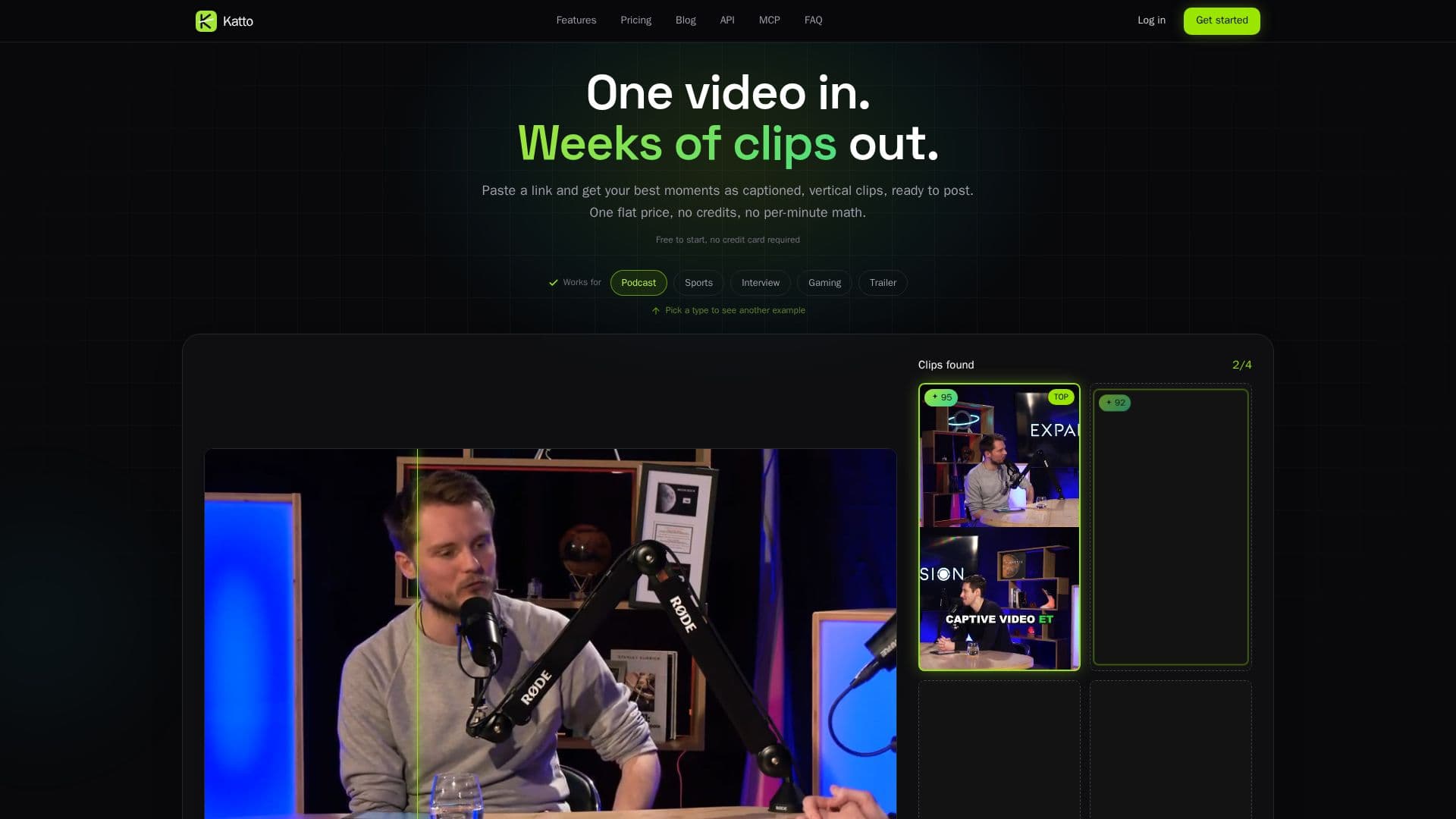 Katto, AI Video Clipper screenshot