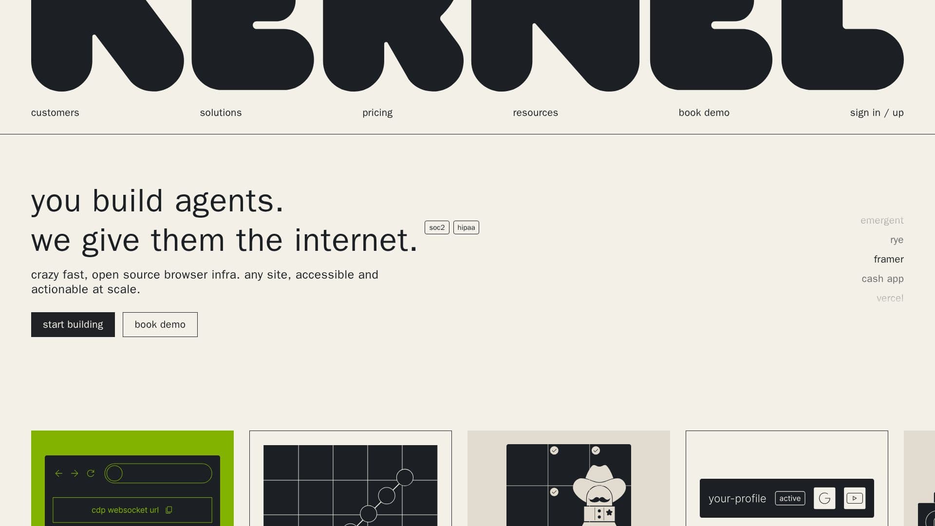 Kernel: Infrastruktur Browser screenshot