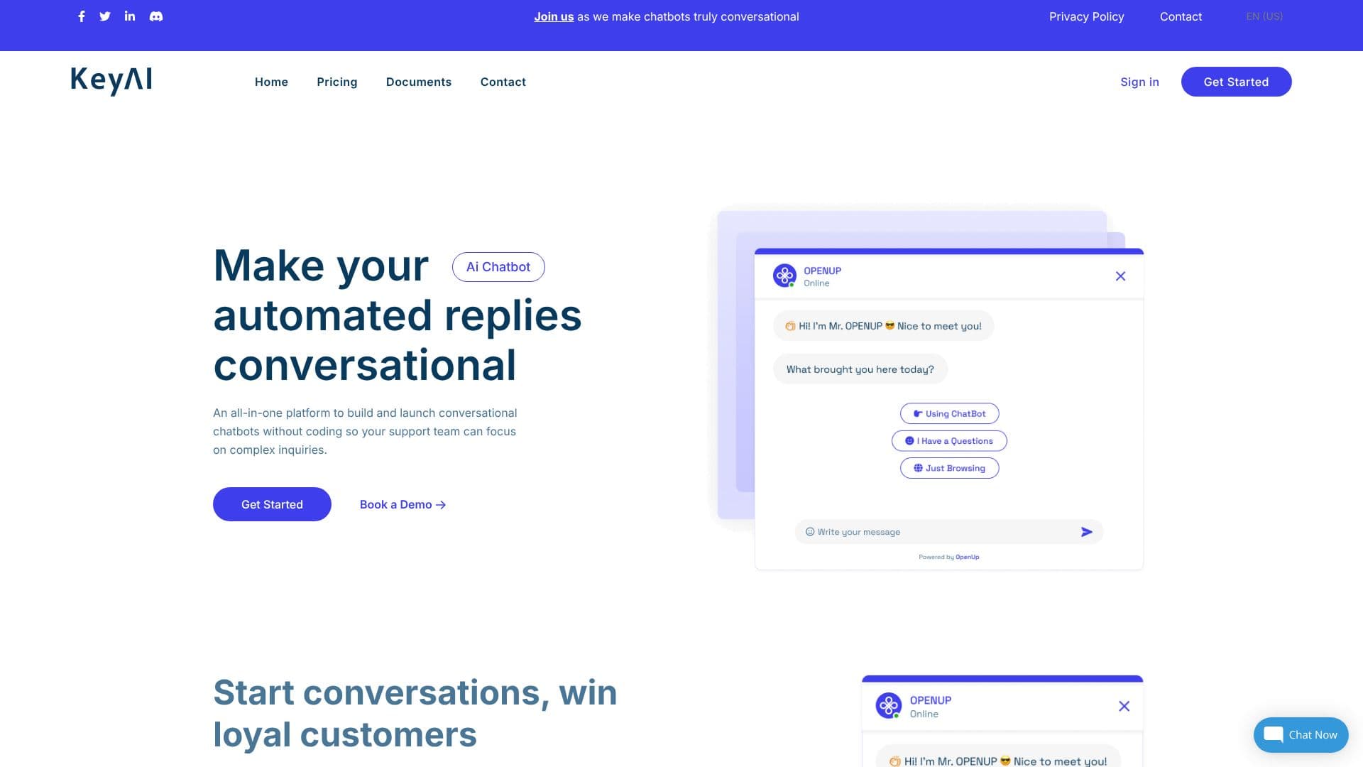 Screenshot von KeyAI ChatOnline
