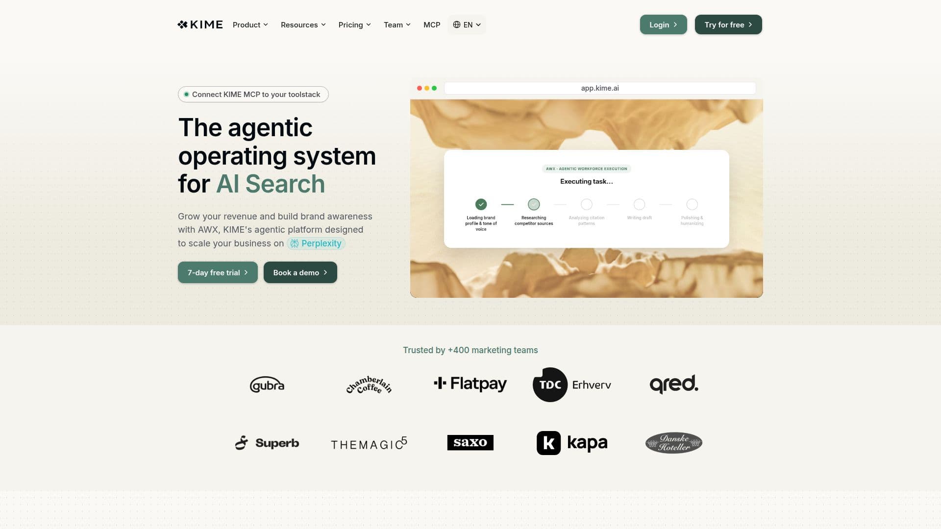 KIME - AI-Sichtbarkeitsplattform screenshot