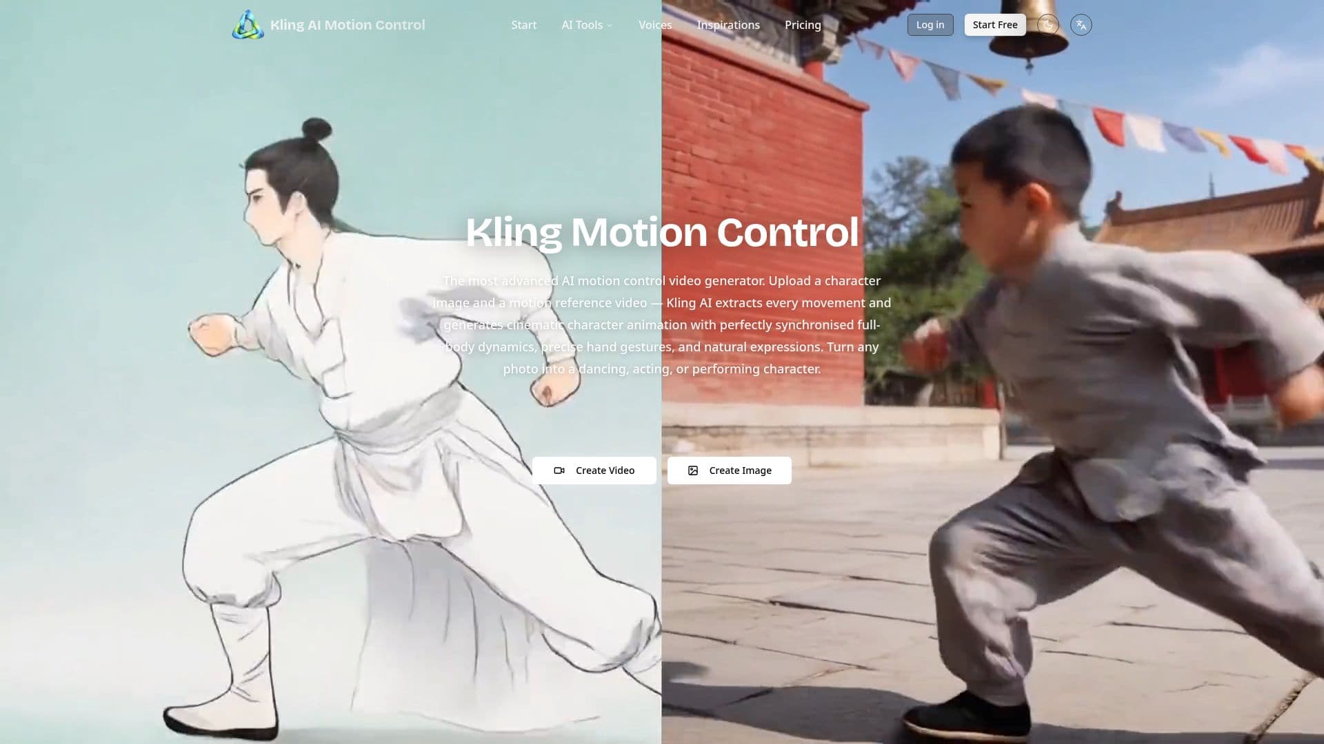 Скриншот Kling AI Motion Control