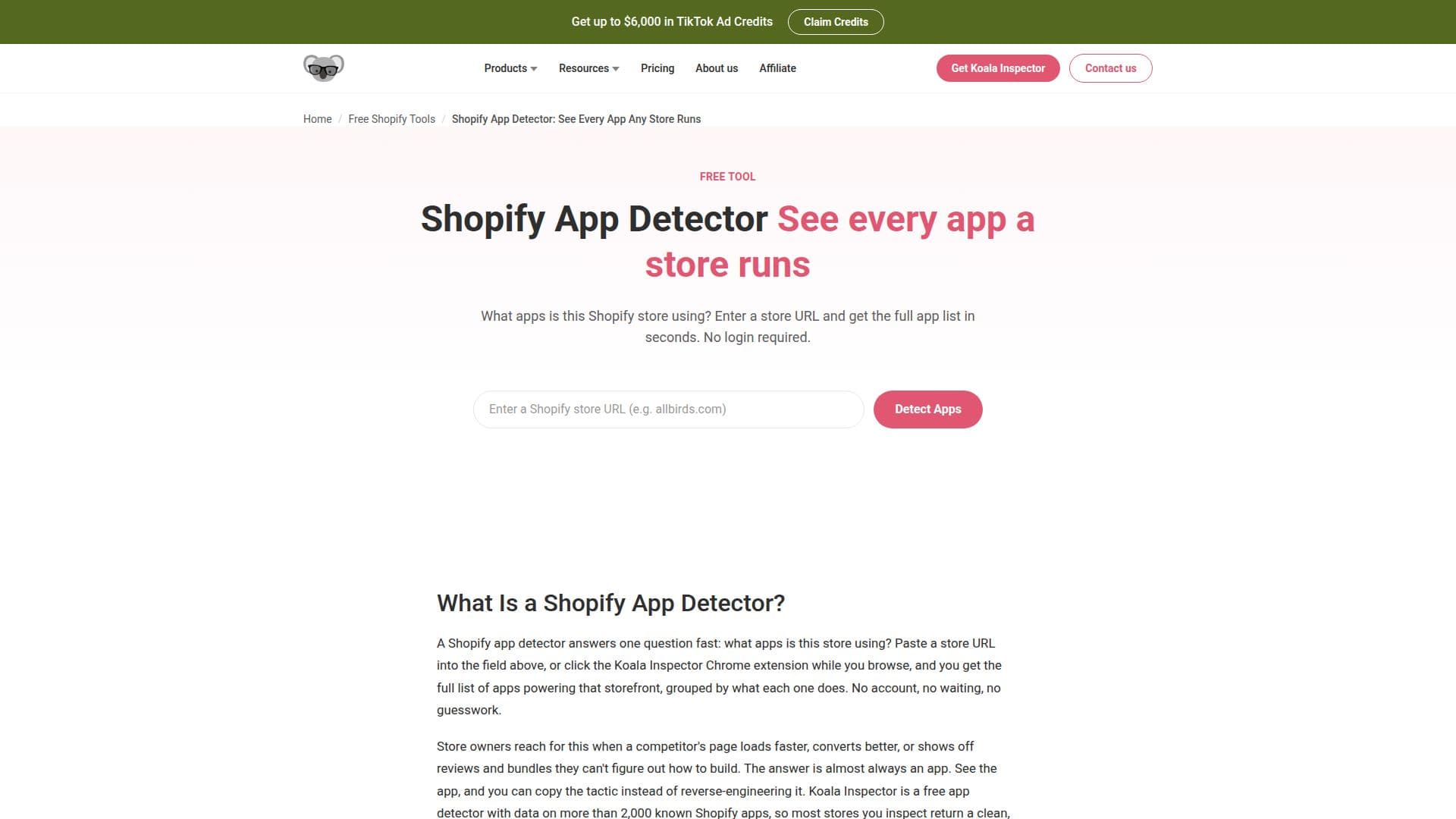 Скриншот Детектор приложений Koala Inspector для Shopify