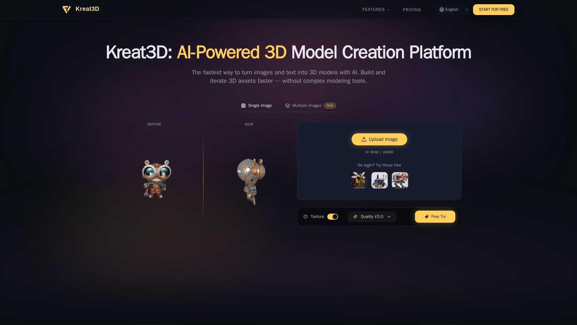 Screenshot von Kreat3D