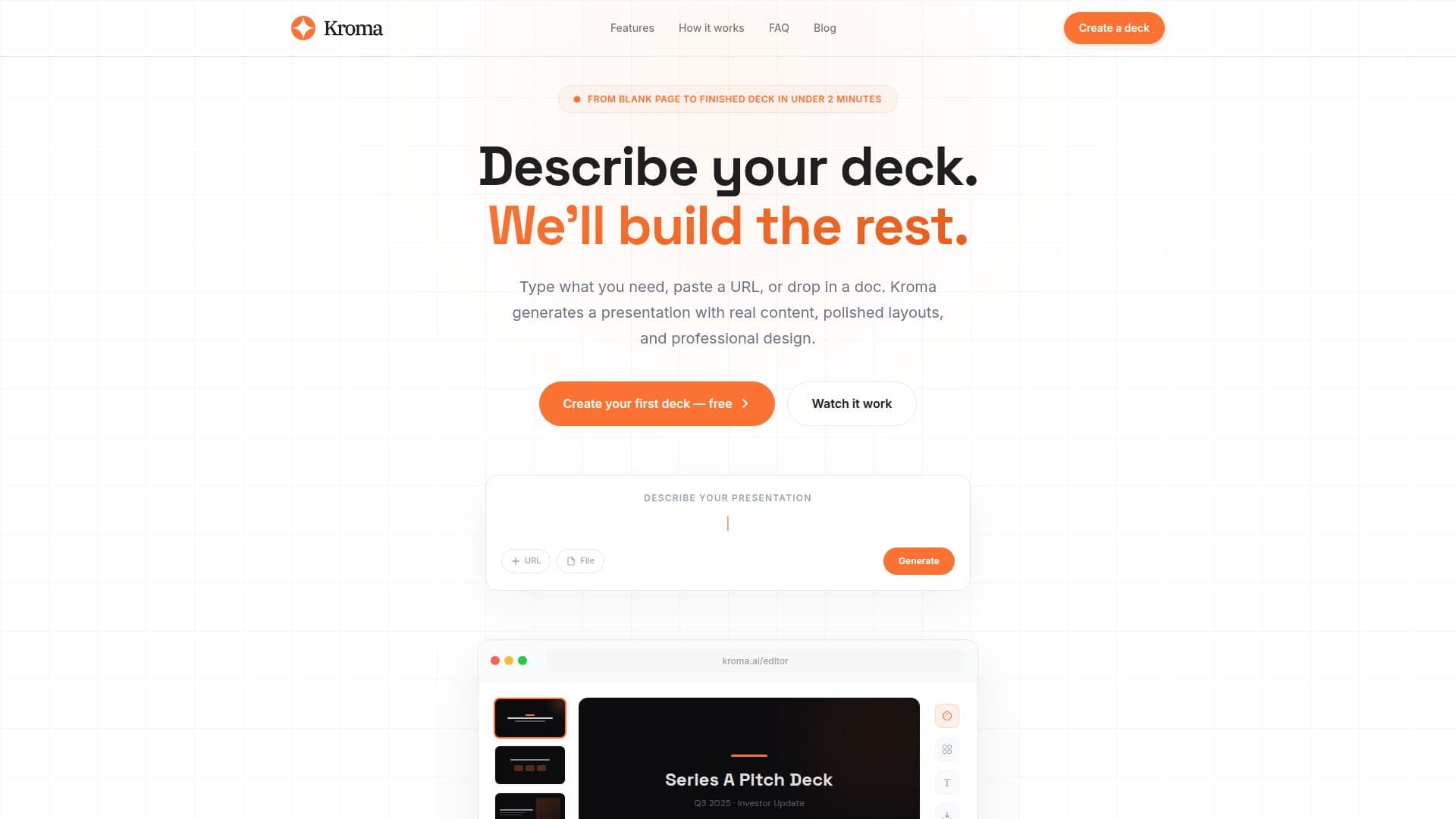 Kroma.ai Präsentationsgenerator screenshot
