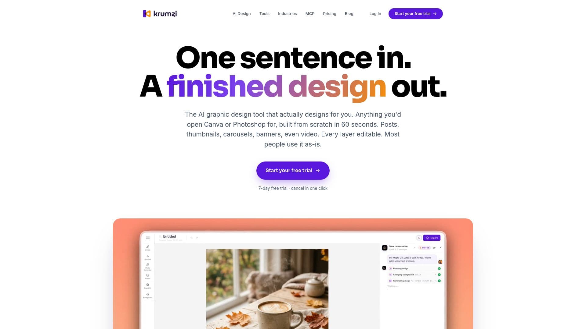 Krumzi AI 设计工具 screenshot