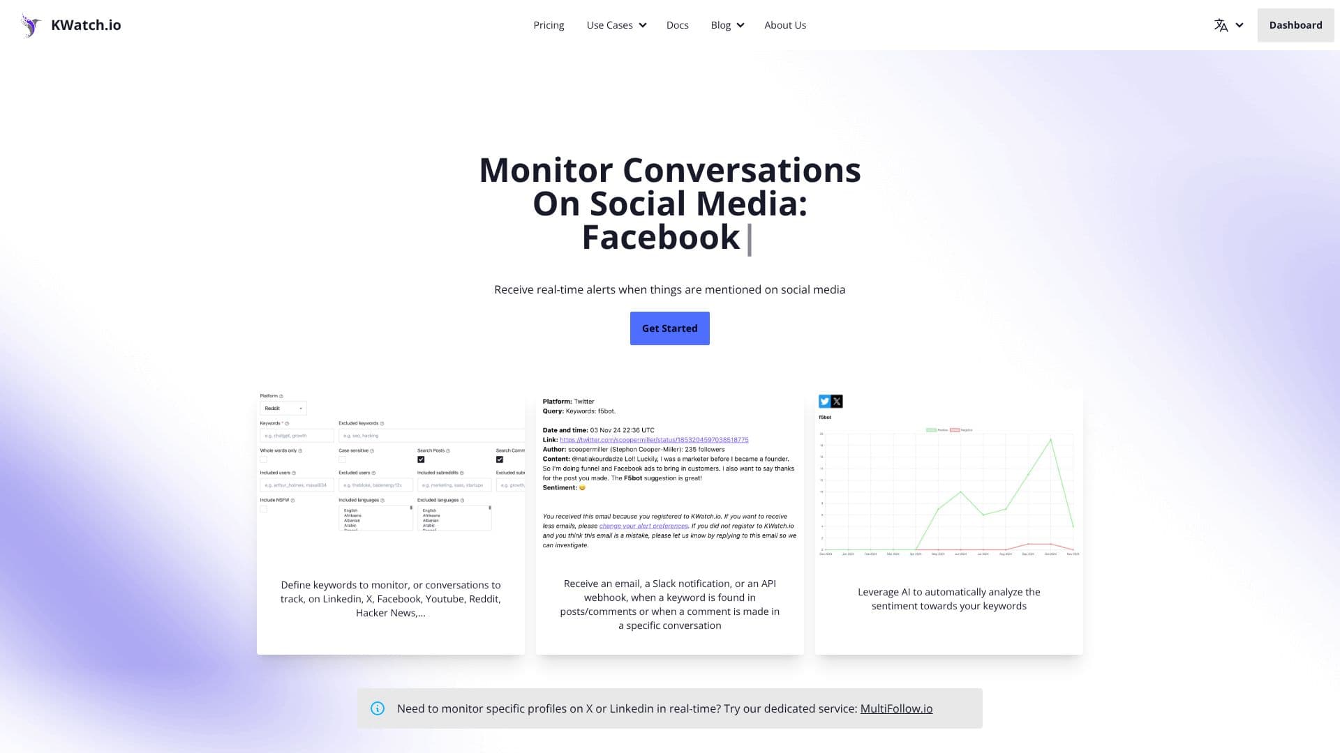 لقطة شاشة لـ KWatch.io