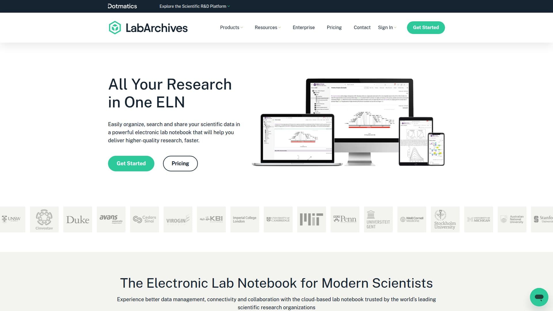 Скриншот LabArchives ELN