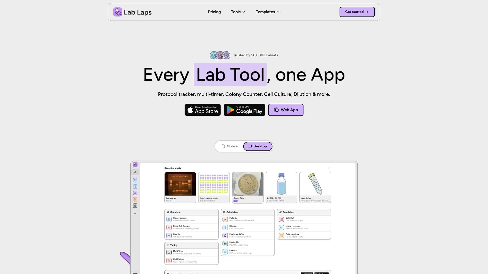 Tangkapan layar Lab Laps