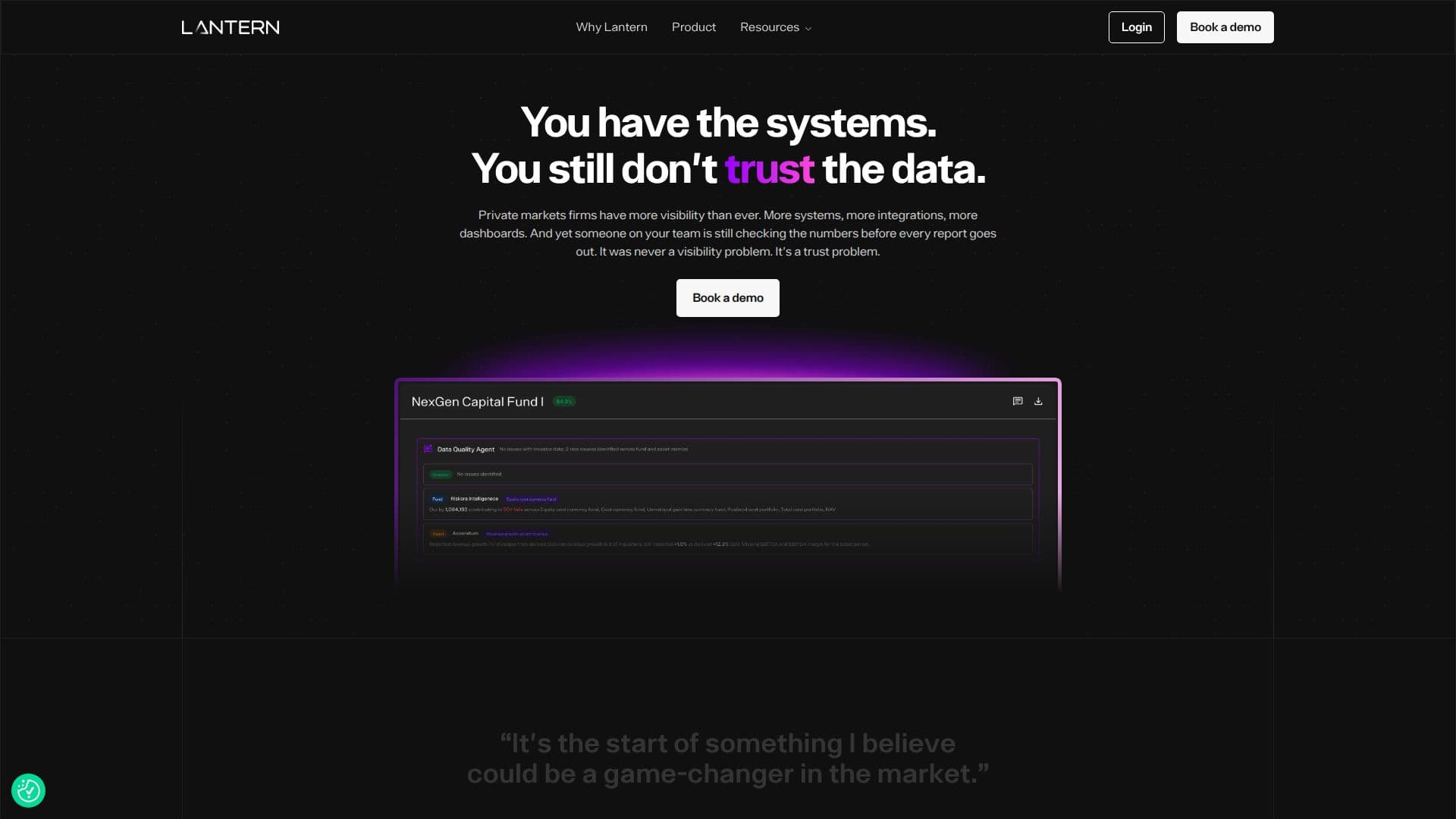 Lantern AI Datenplattform screenshot