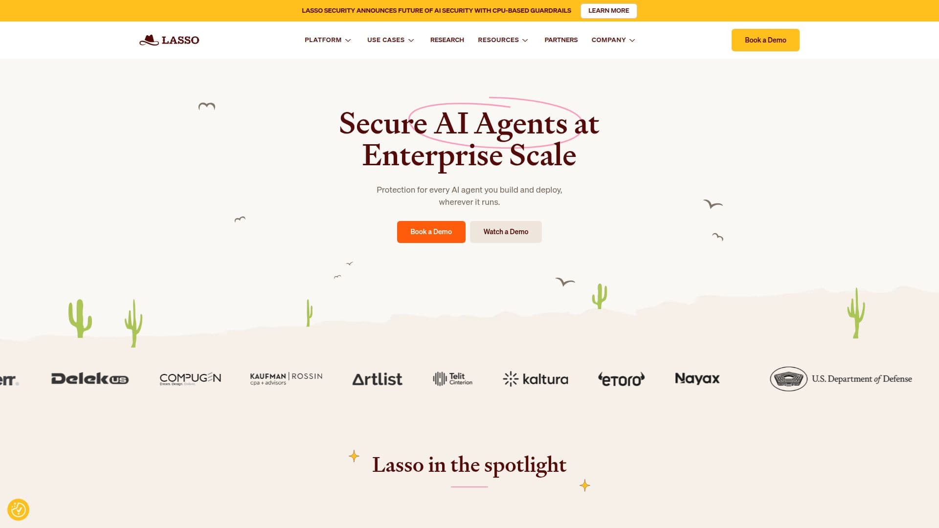 Lasso Security Platform screenshot