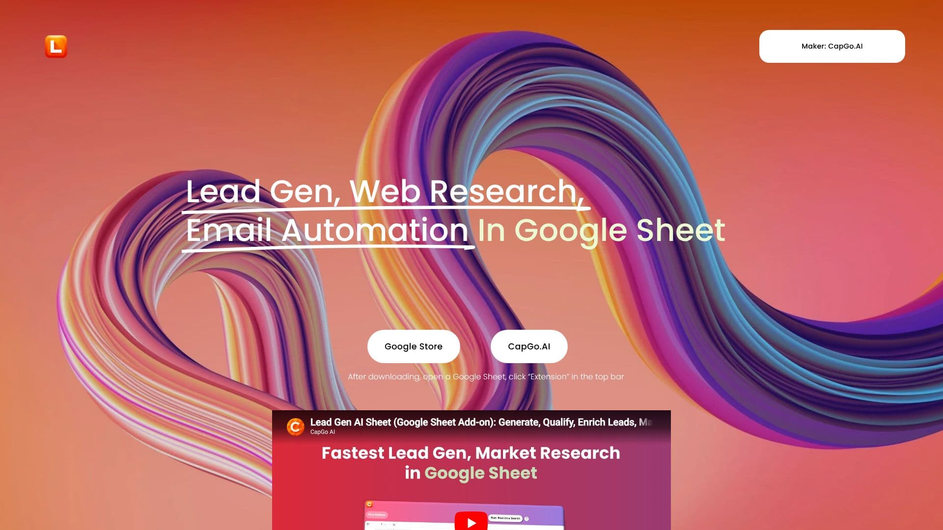 Lead Gen AI Sheet 스크린샷