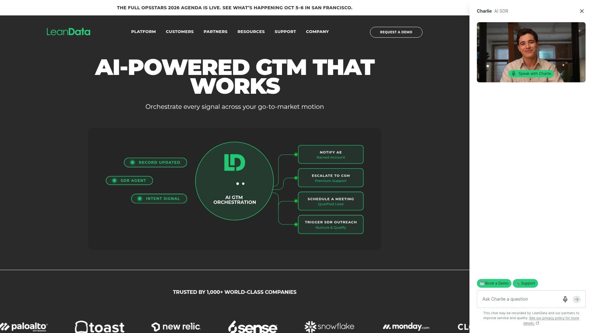 Orchestration GTM AI de LeanData screenshot