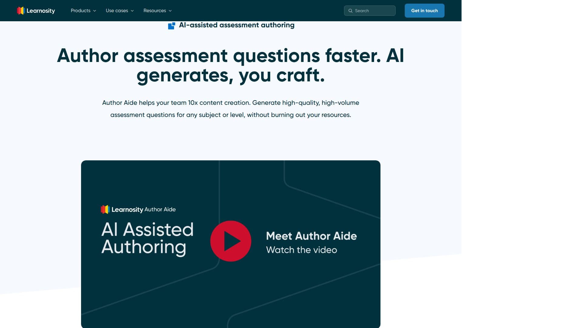 Screenshot von Learnosity AI Bewertungswerkzeuge