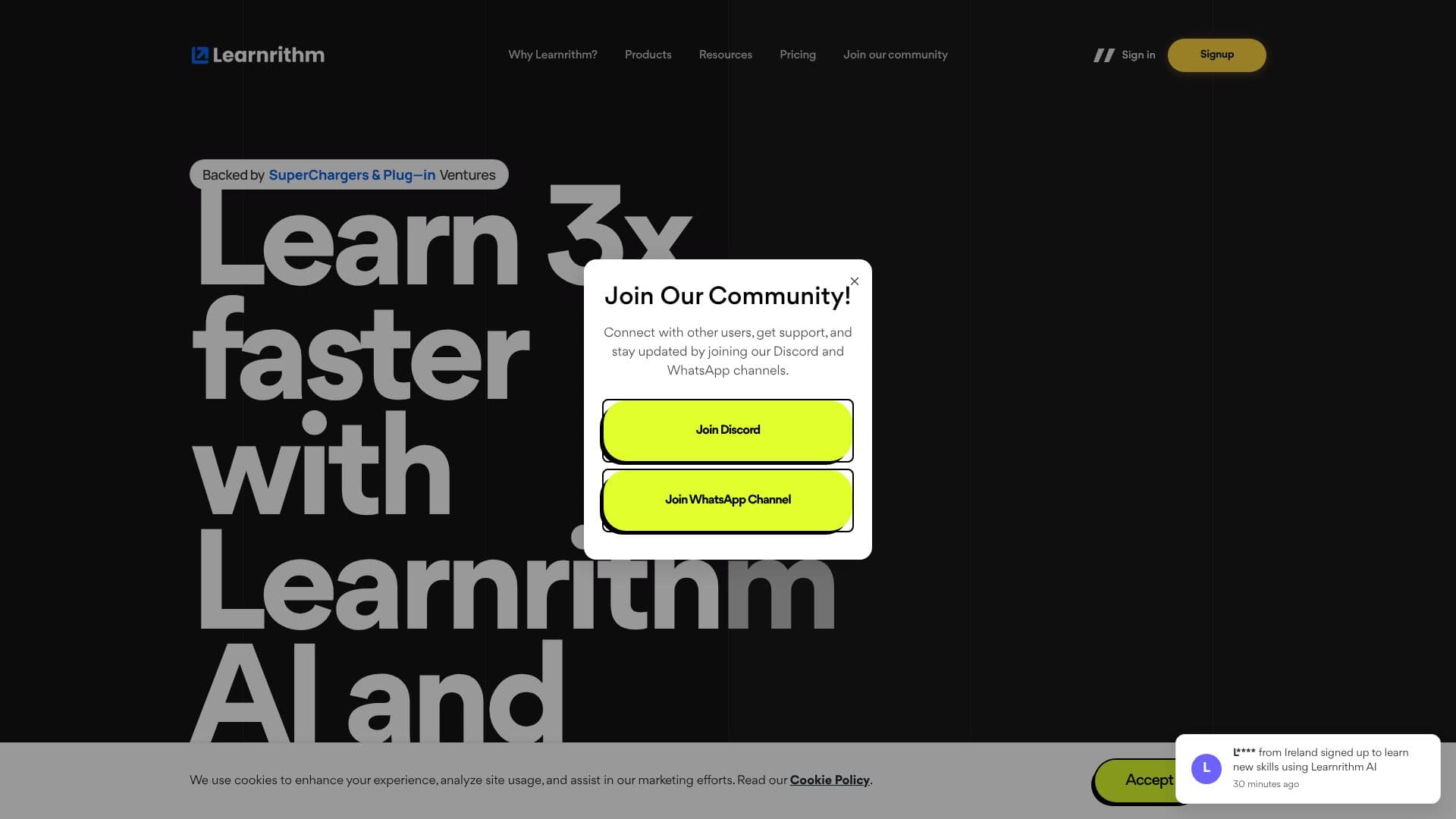 Screenshot von Learnrithm AI