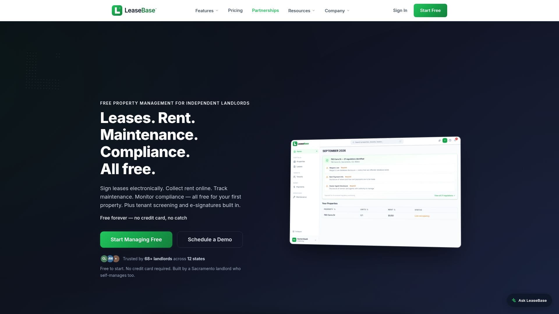 Capture d’écran de LeaseBase