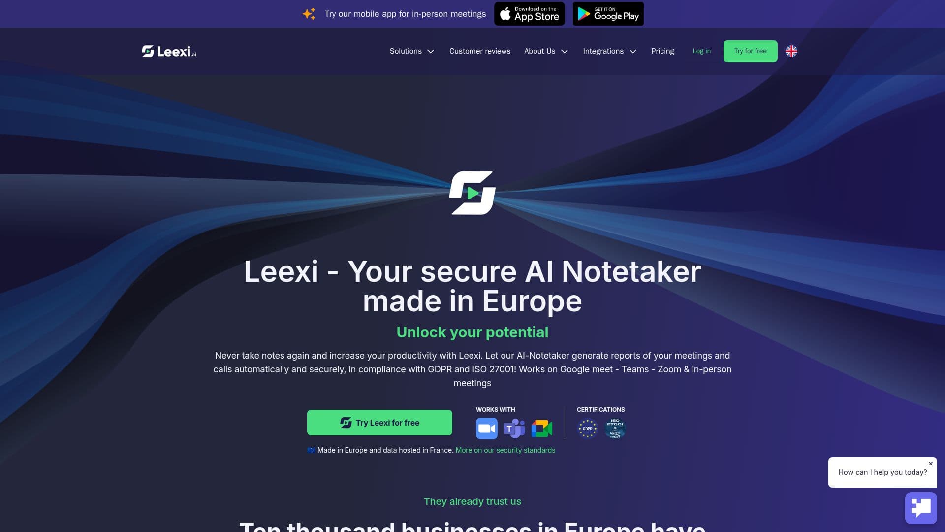 Leexi AI Notetaker screenshot