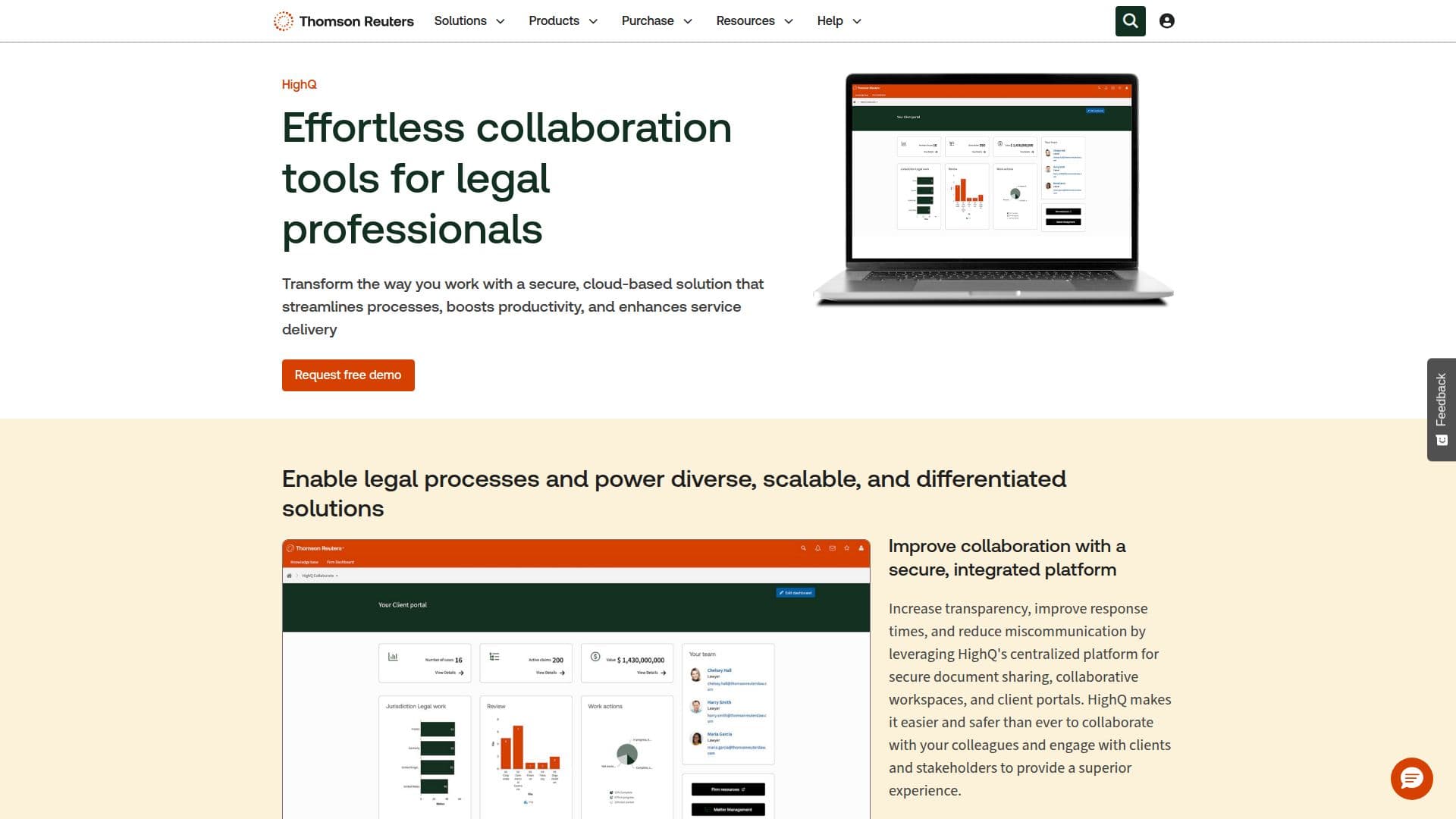 HighQ Legal Management Software screenshot