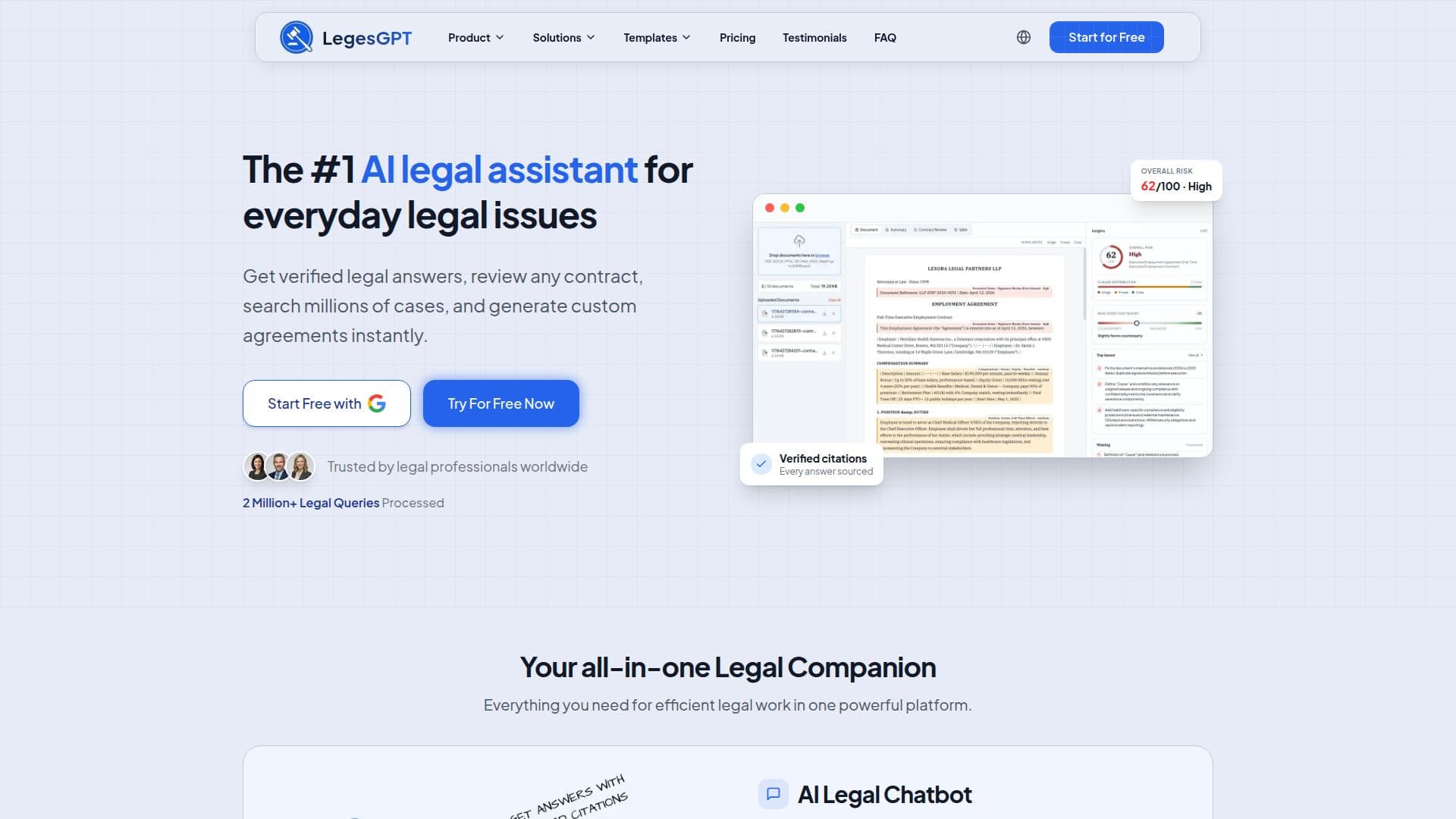 LegesGPT - AI Legal Assistant screenshot
