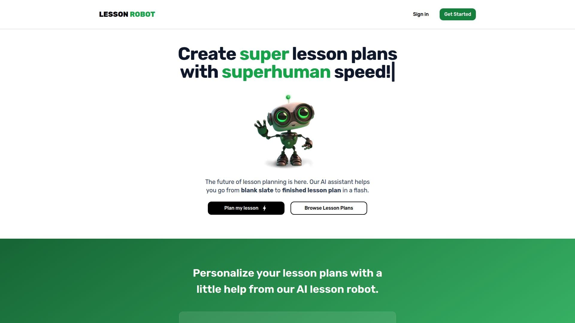 Lesson Robot screenshot