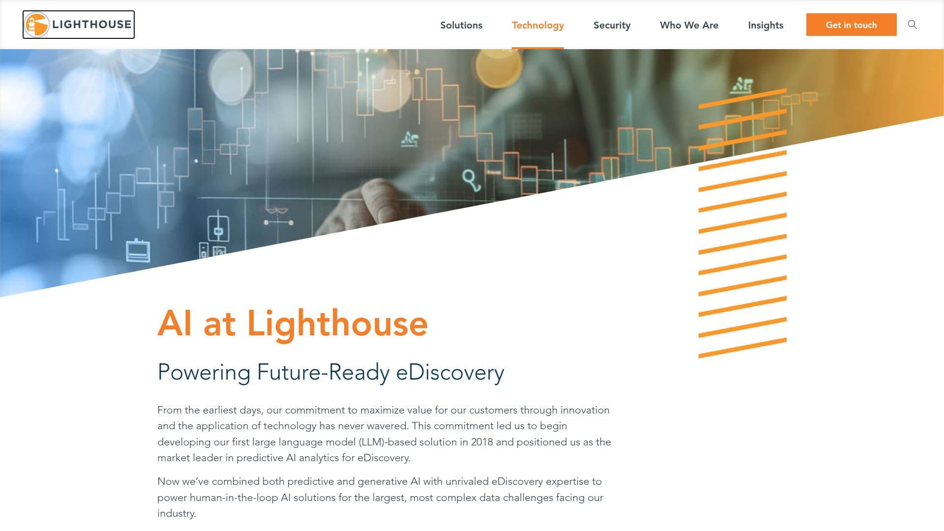 لقطة شاشة لـ تحليلات Lighthouse AI