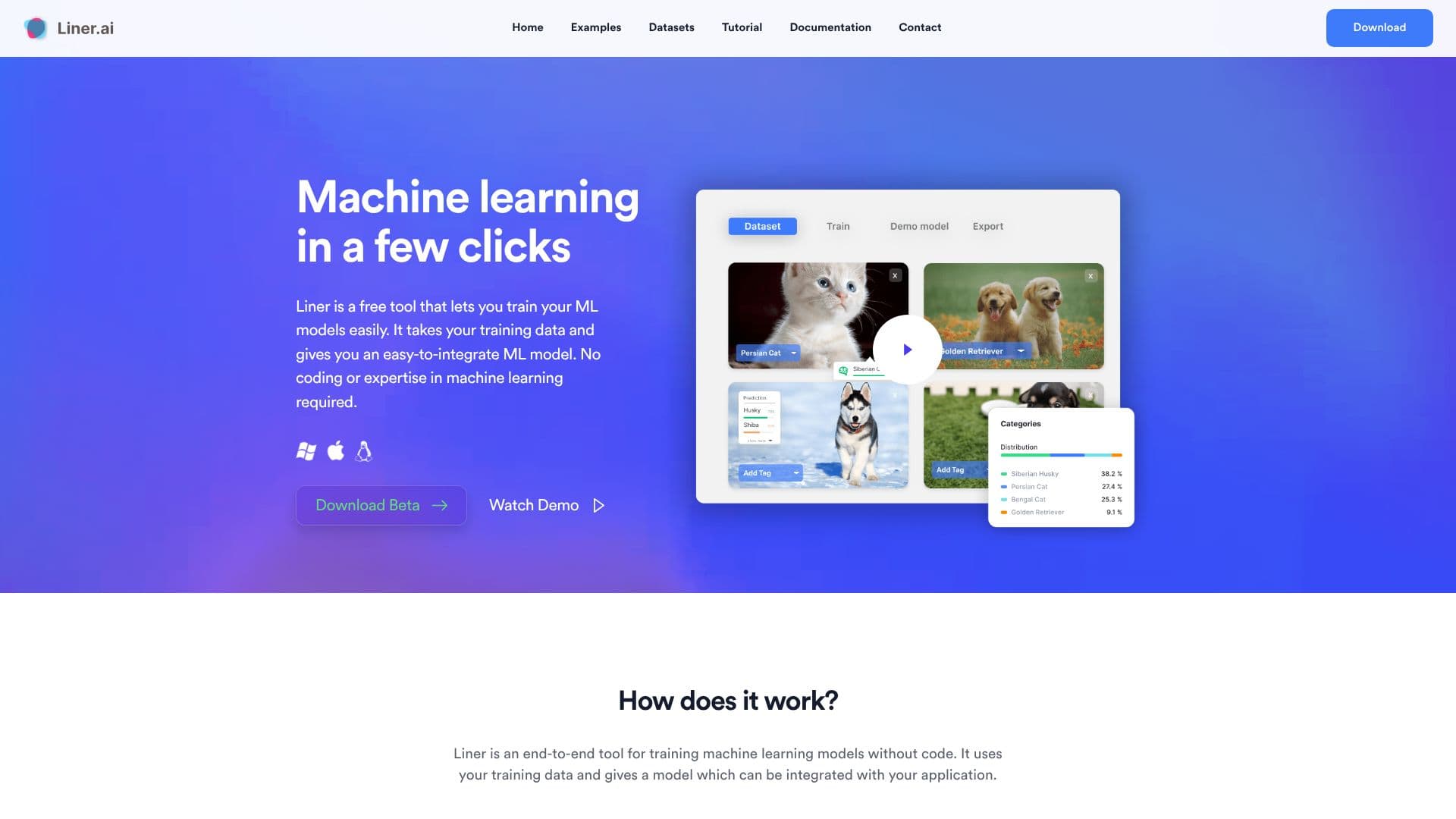 Liner.ai - Machine Learning without Code screenshot