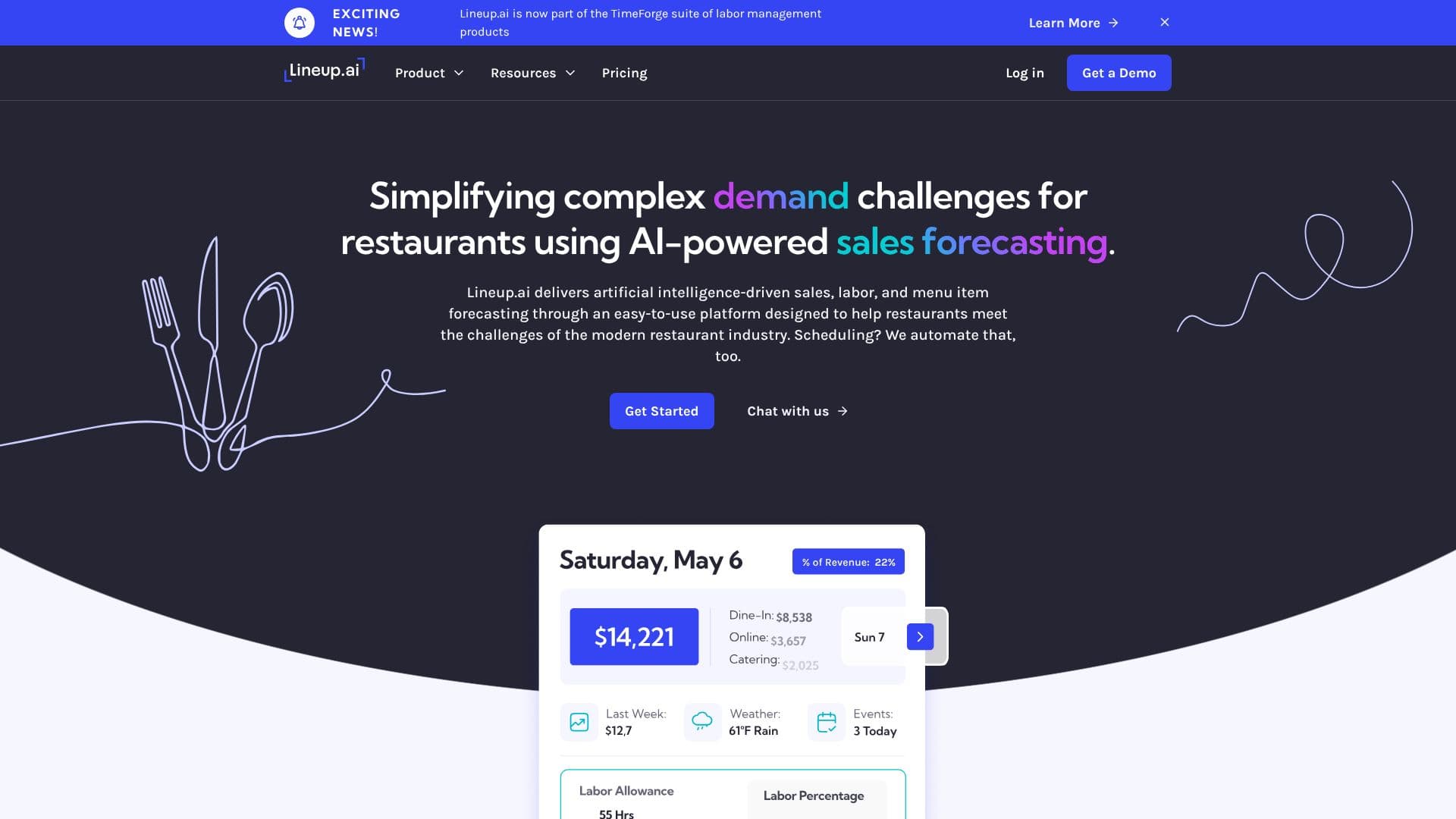 لقطة شاشة لـ Lineup.ai