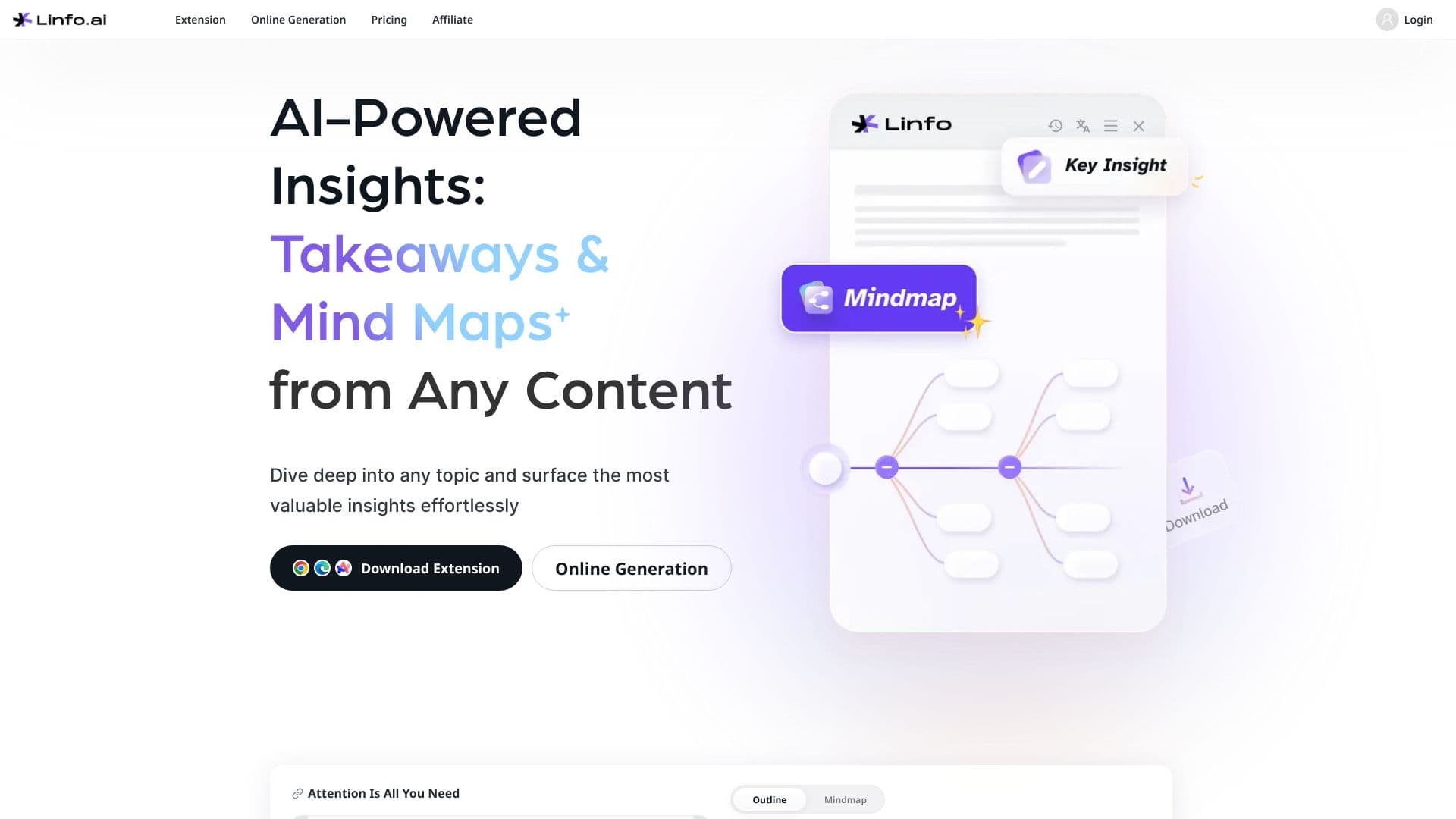 Linfo.ai screenshot