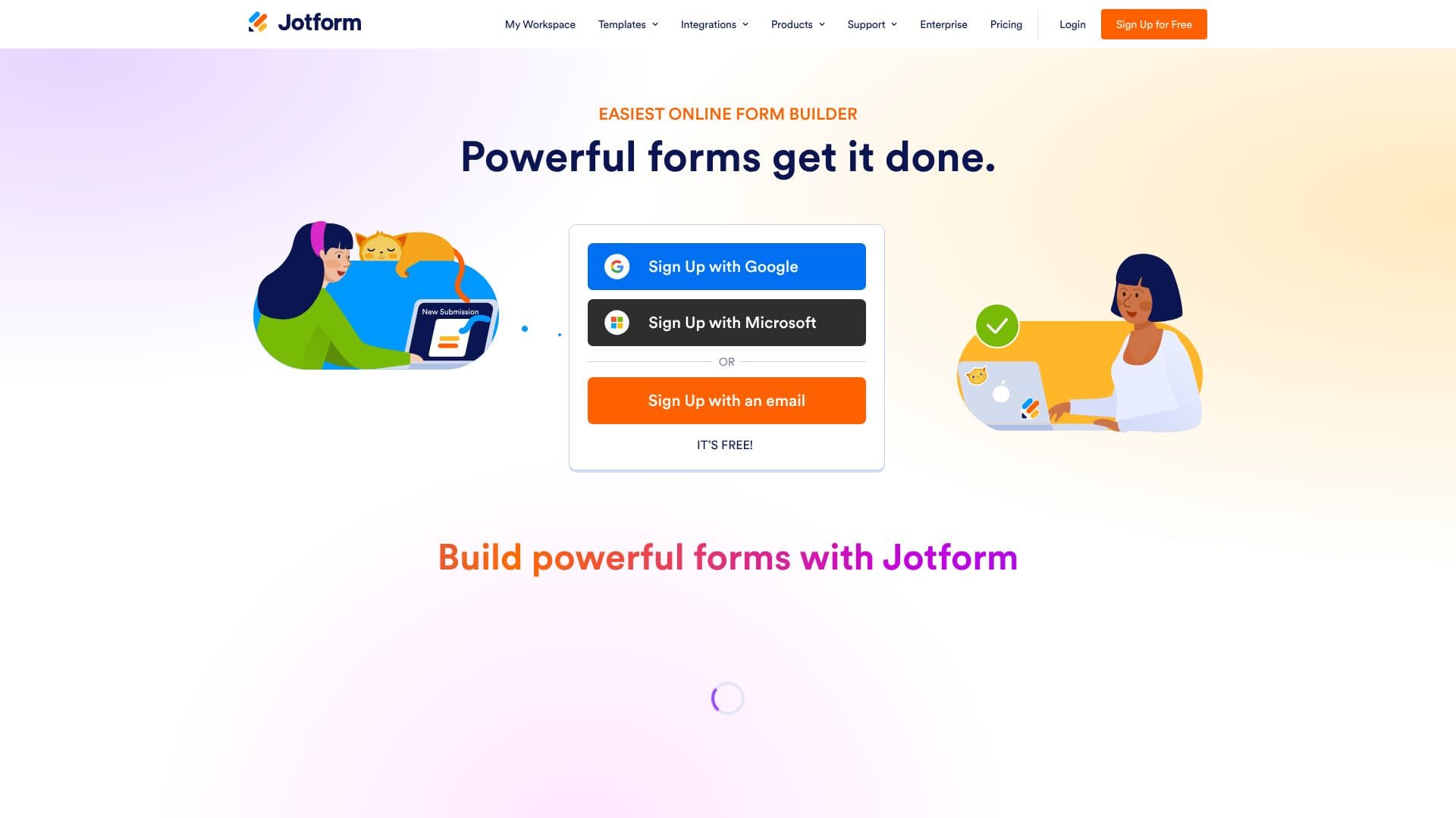 Capture d’écran de Jotform Form Builder