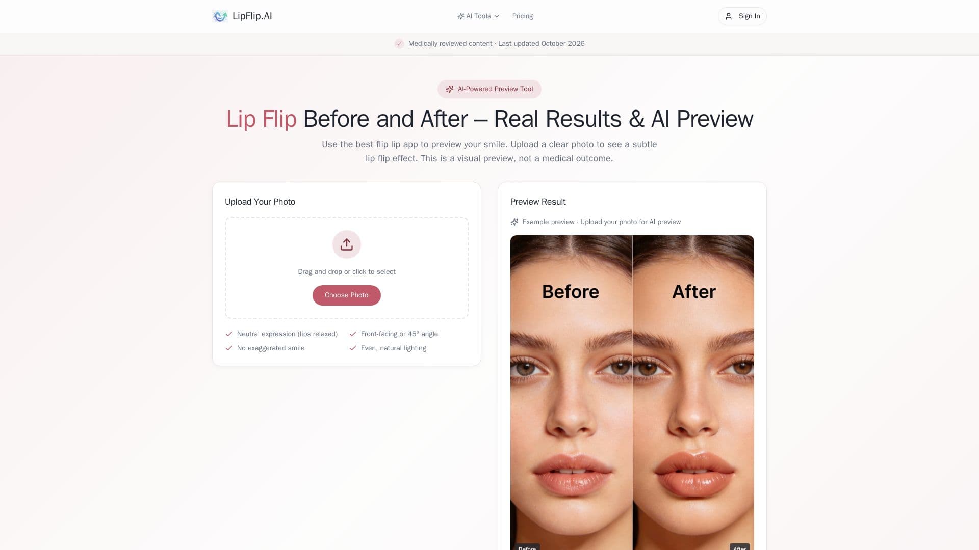 LipFlip.ai screenshot
