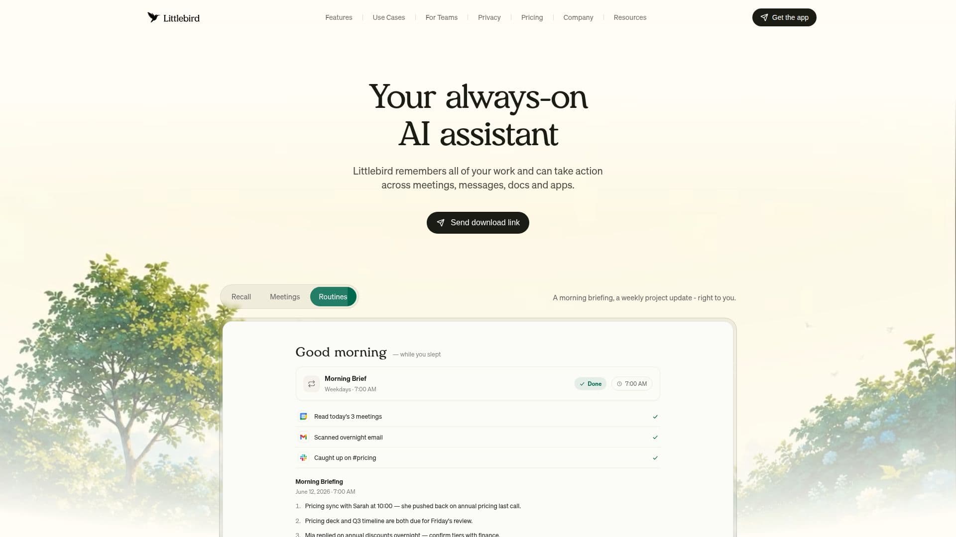 Littlebird: KI-Assistent mit Gedächtnis screenshot