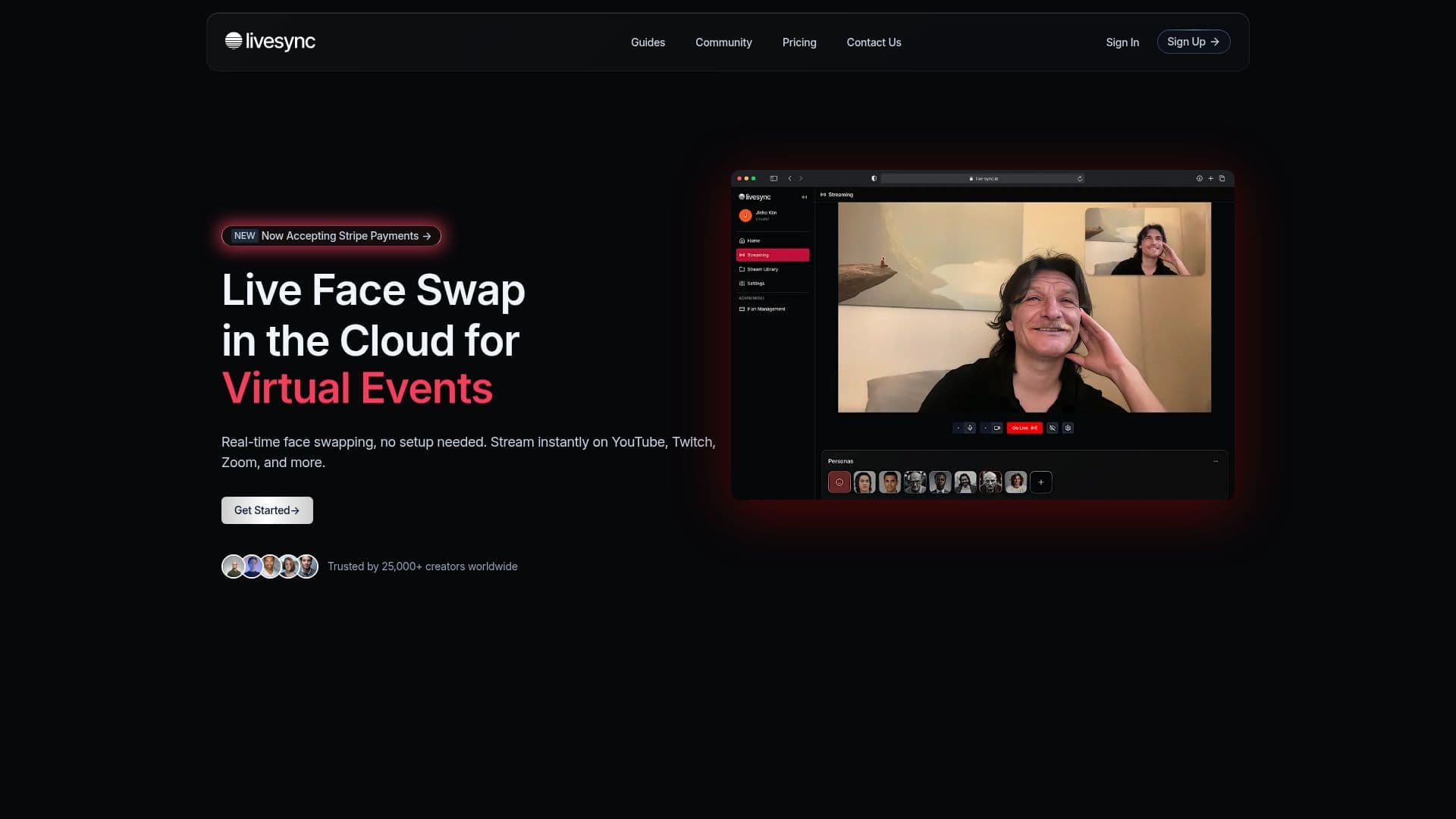 Livesync screenshot