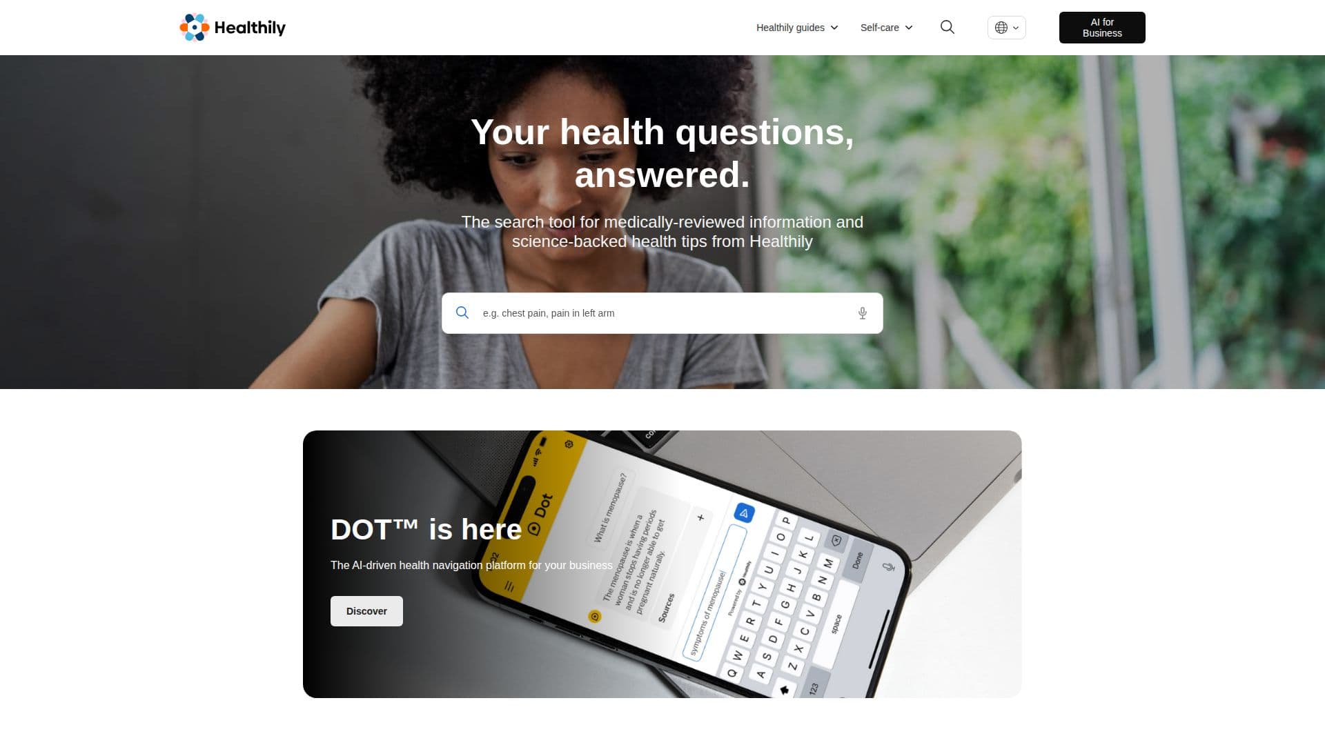 Healthily: Selbstpflege Gesundheitsplattform screenshot