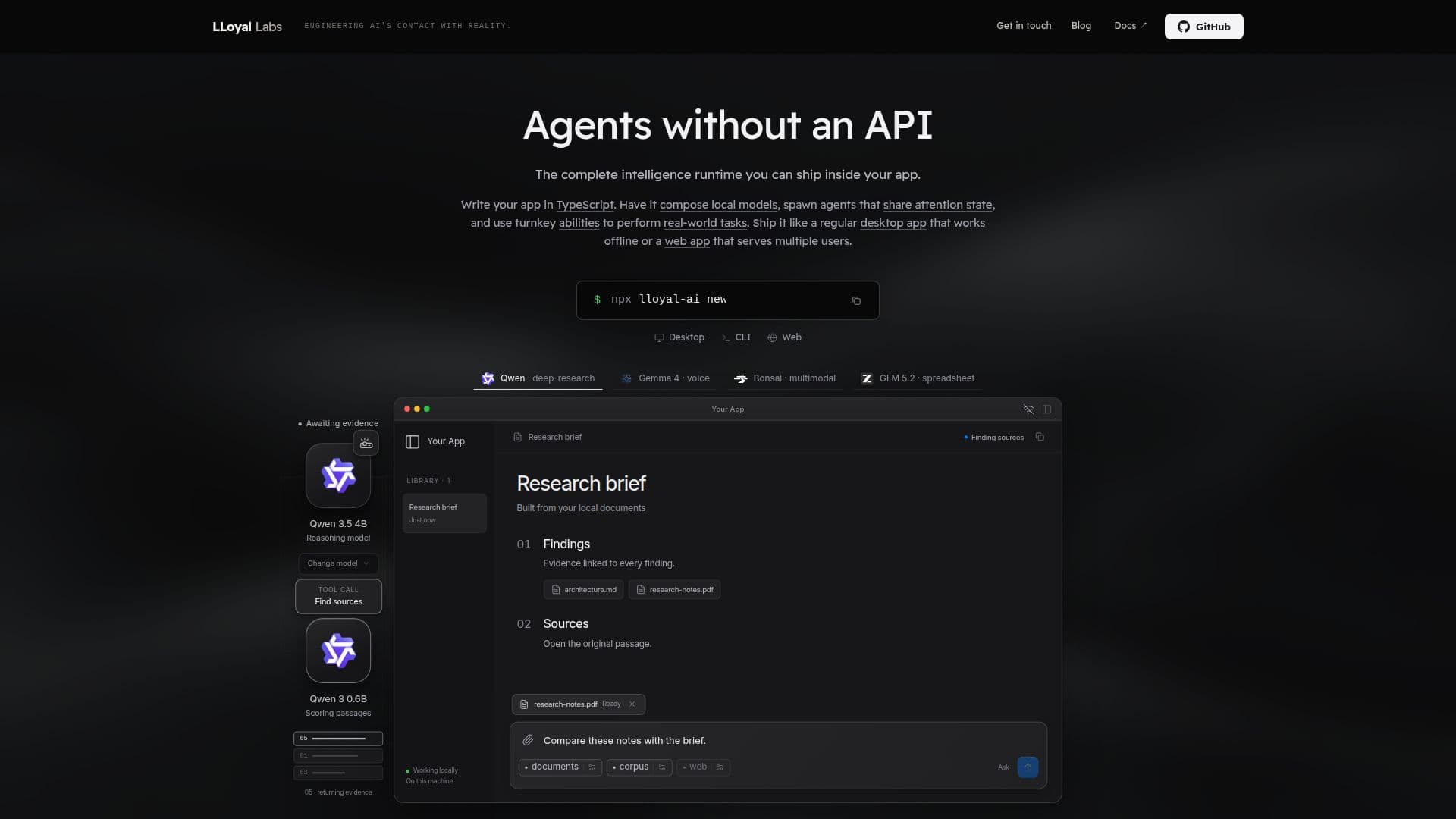 LLoyal Labs — Vertical Inference screenshot