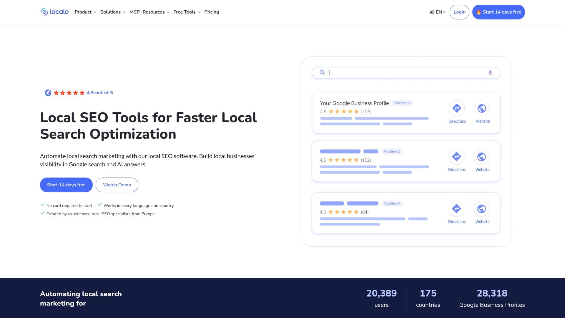 Localo: Local SEO Tools screenshot