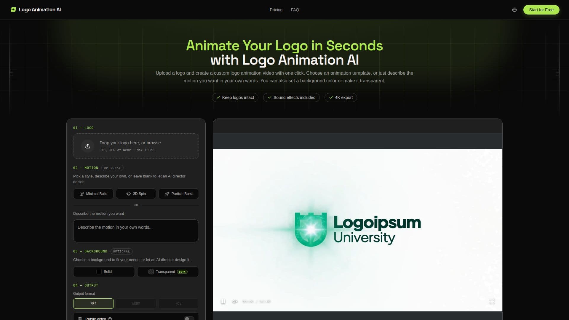 Logo Animation AI screenshot