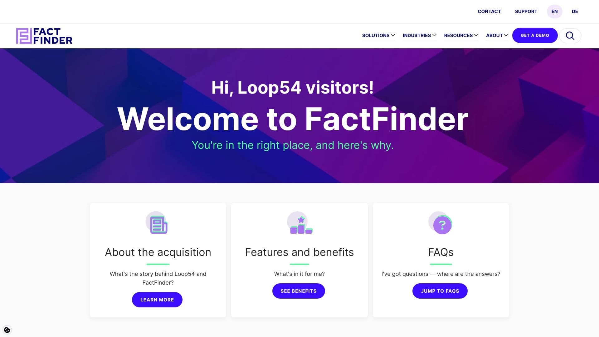 Tangkapan layar Loop54 Redirect